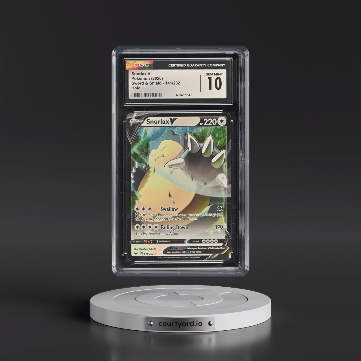 2020 Sword & Shield #141/202 Snorlax V - Holo (CGC 10 GEM MINT)