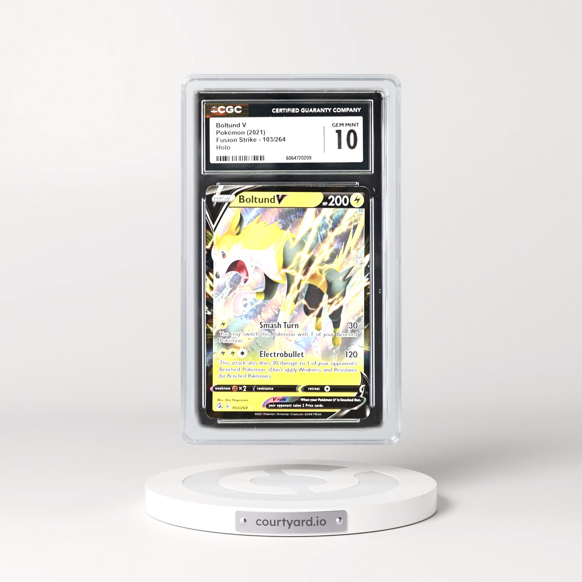2019 Fusion Strike #103/264 Boltund V - Holo (CGC 10 GEM MINT)