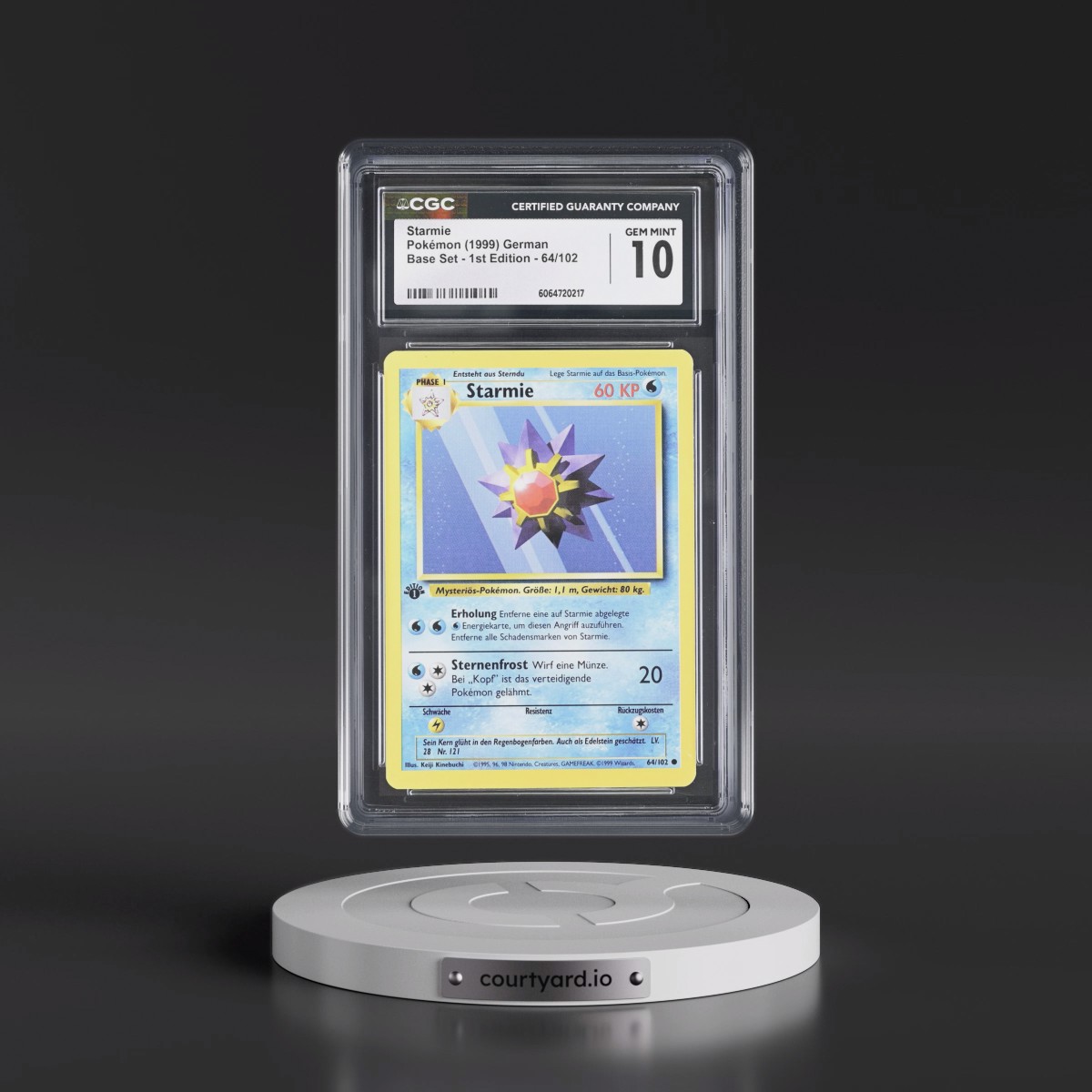 1999 Base Set #64/102 Starmie - 1st Edition 1st Edition (CGC 10 GEM MINT)