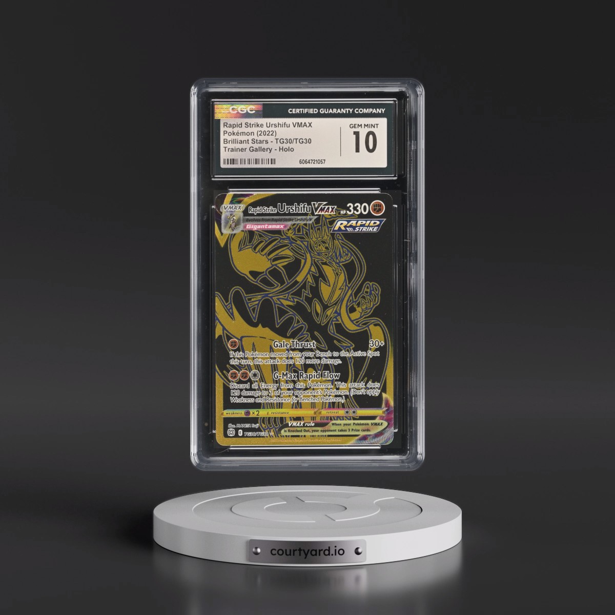 2022 Brilliant Stars #TG30/TG30 Rapid Strike Urshifu VMAX - Trainer Gallery Holo (CGC 10 GEM MINT)