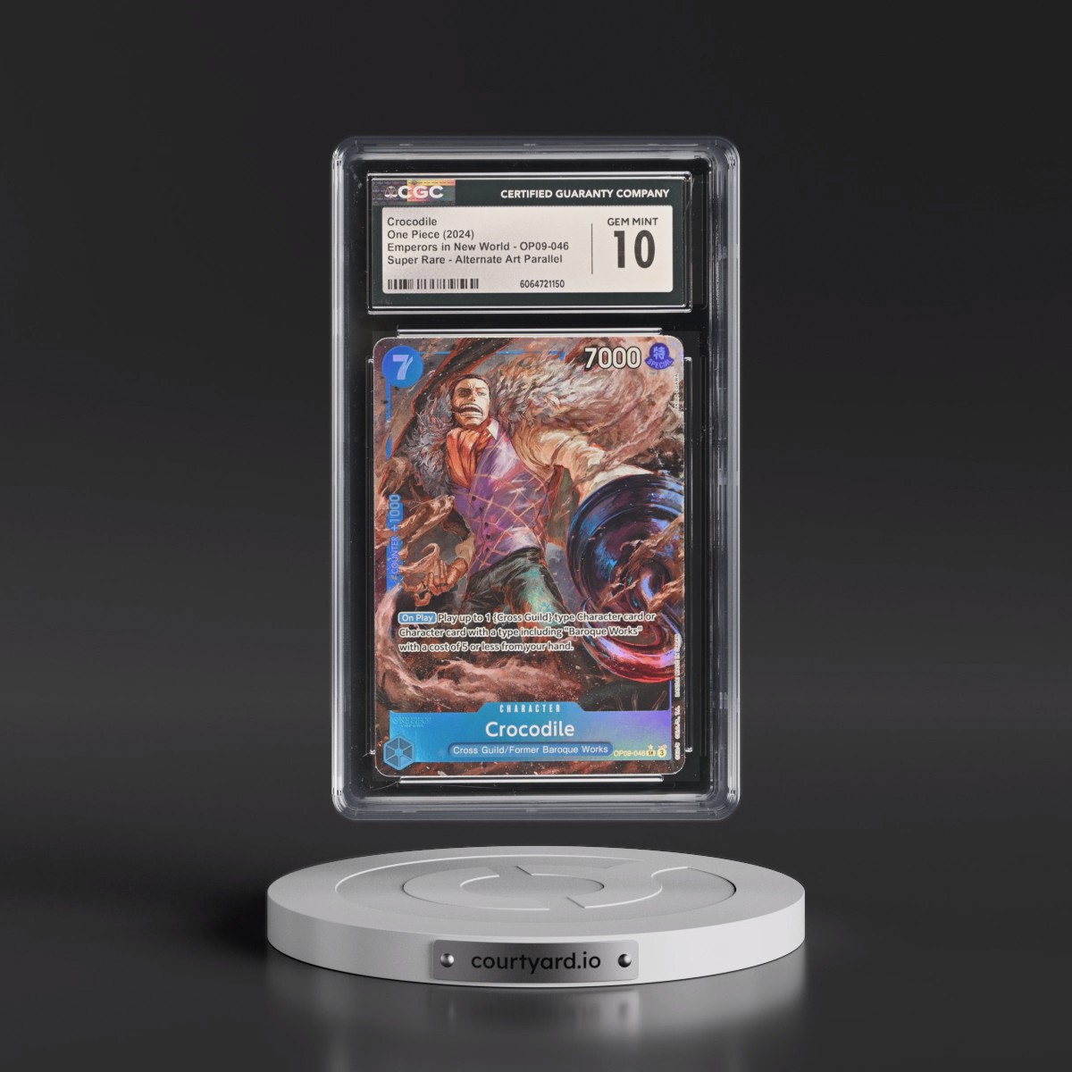 2024 Emperors in the New World (OP09) - English #OP09-046 Crocodile - (Borderless) Alt Art (CGC 10 GEM MINT)