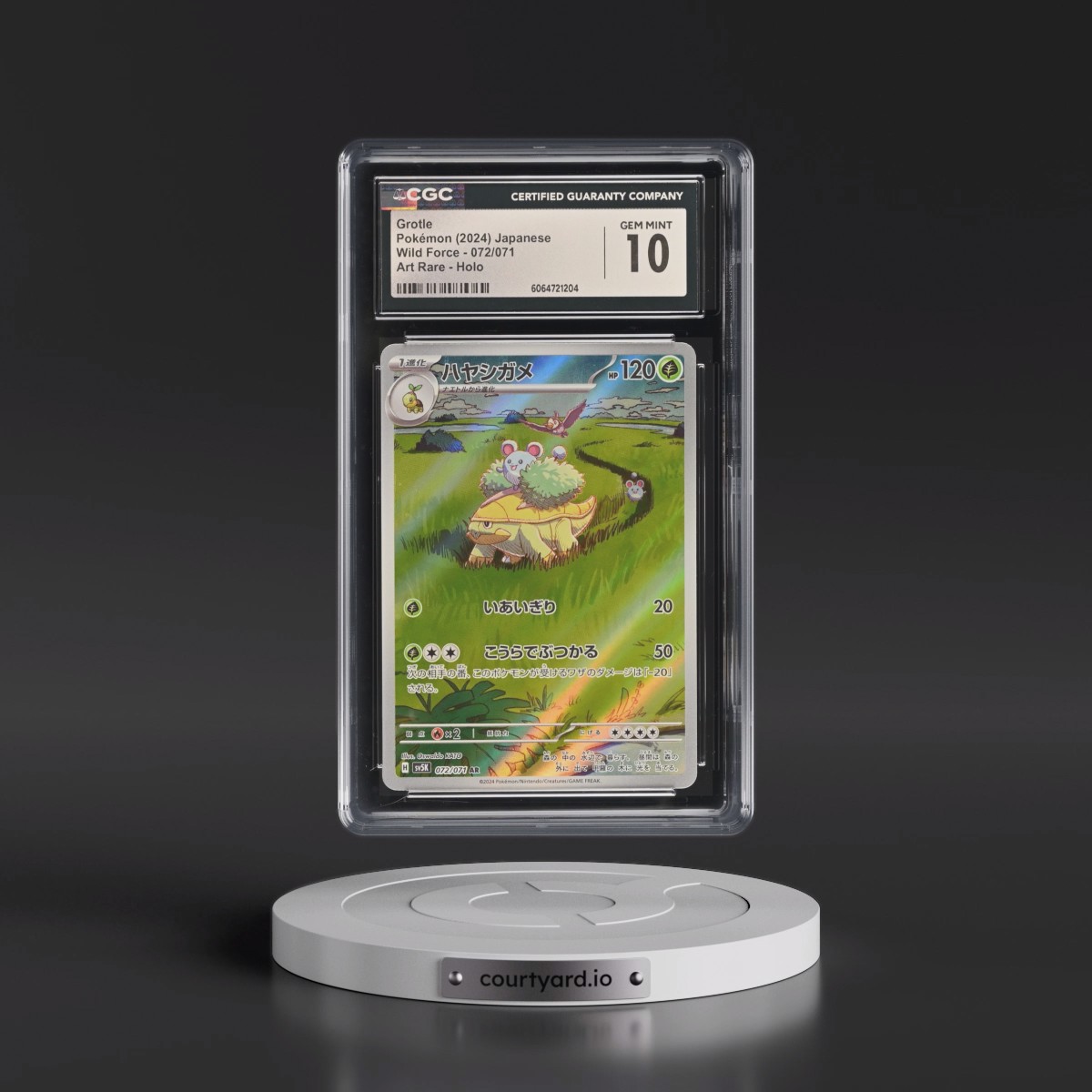 2024 Wild Force #072/071 Grotle - Art Rare Holo (CGC 10 GEM MINT)
