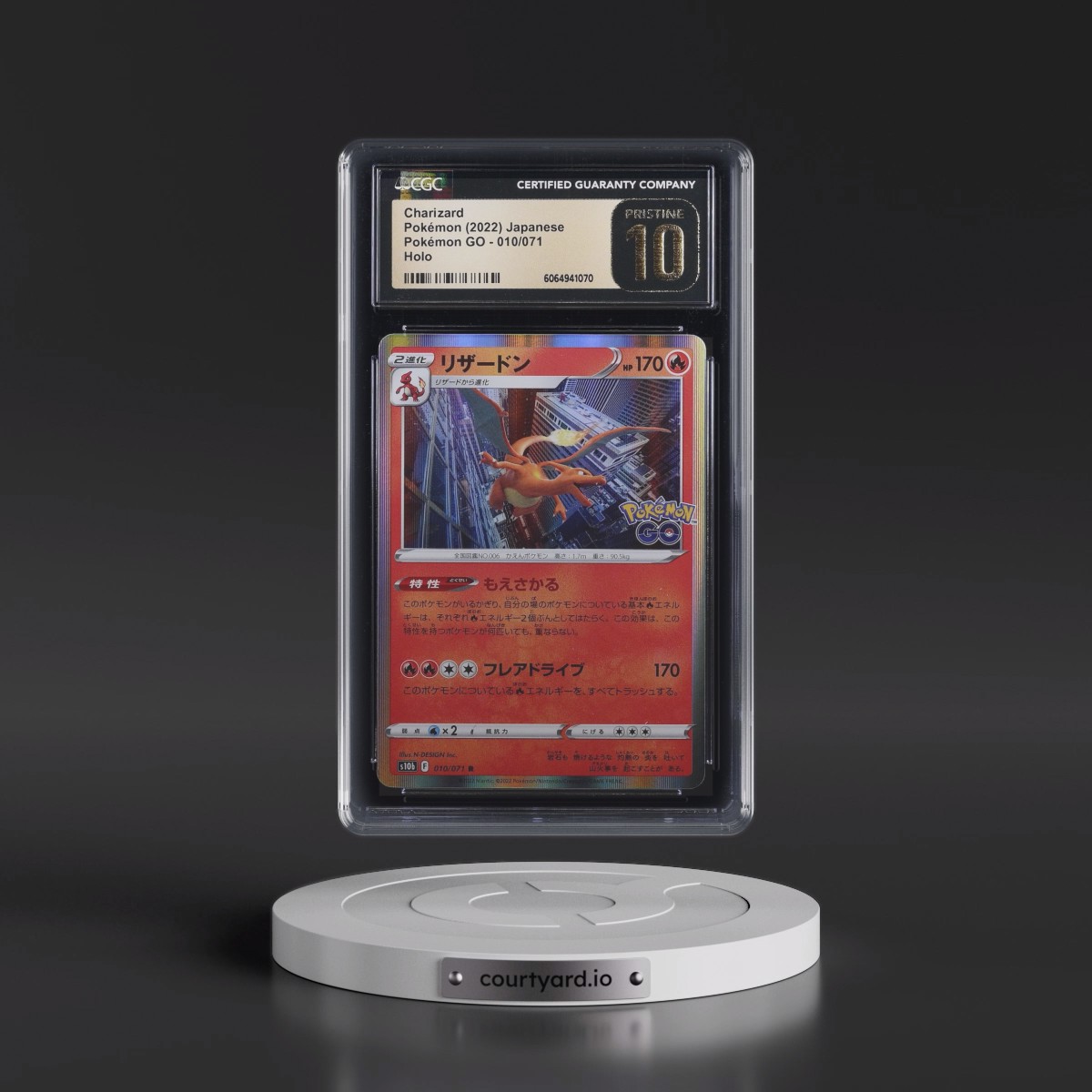 2022 Pokémon GO #010/071 Charizard - Holo (CGC 10 PRISTINE)