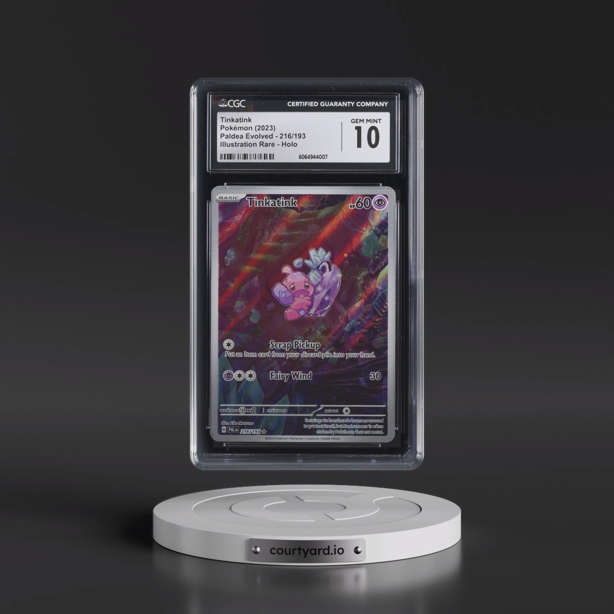 2023 Paldea Evolved - PAL EN #216/193 Tinkatink - Illustration Rare Holo (CGC 10 GEM MINT)