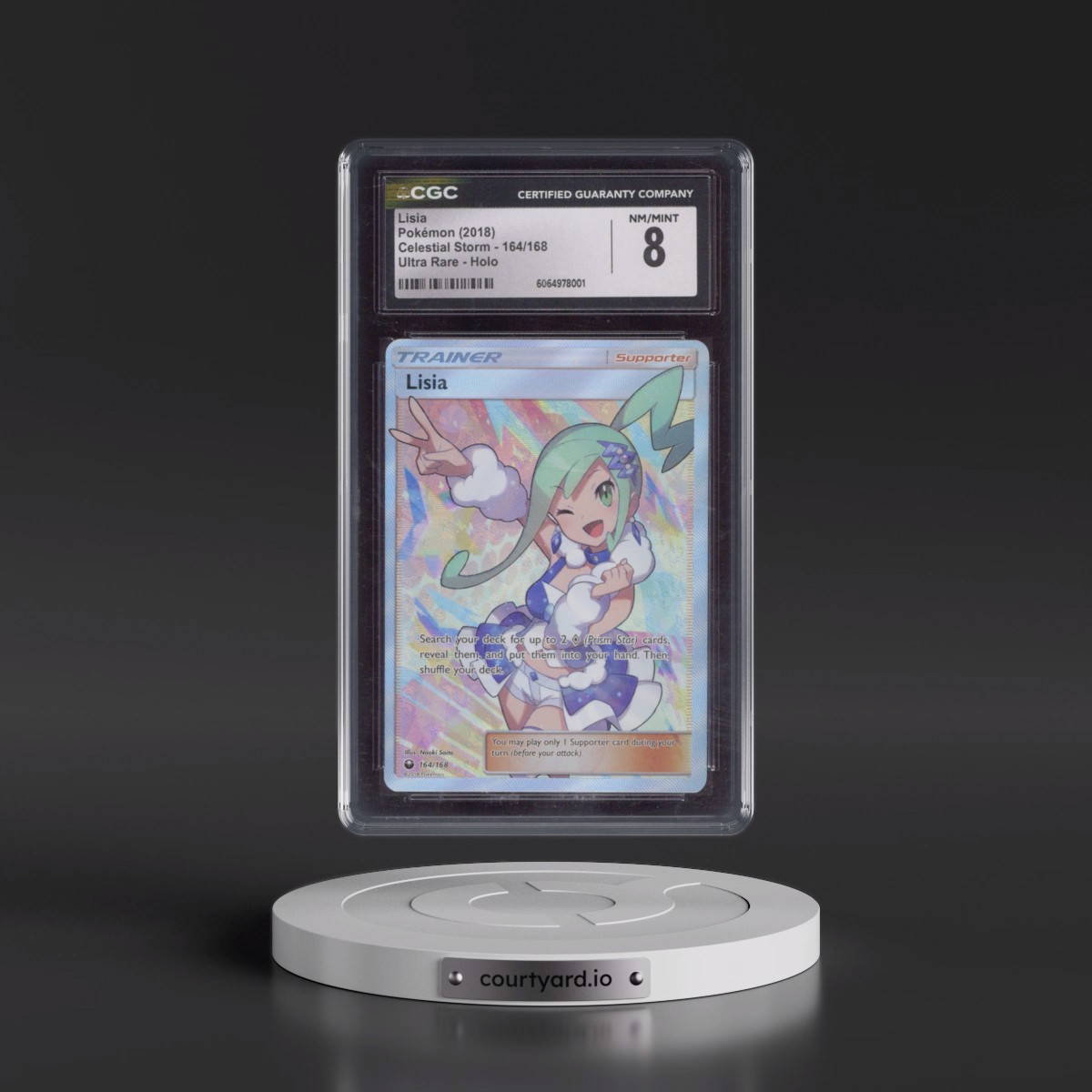 2018 Celestial Storm #164/168 Lisia - Ultra Rare Holo (CGC 8 NM-MT)