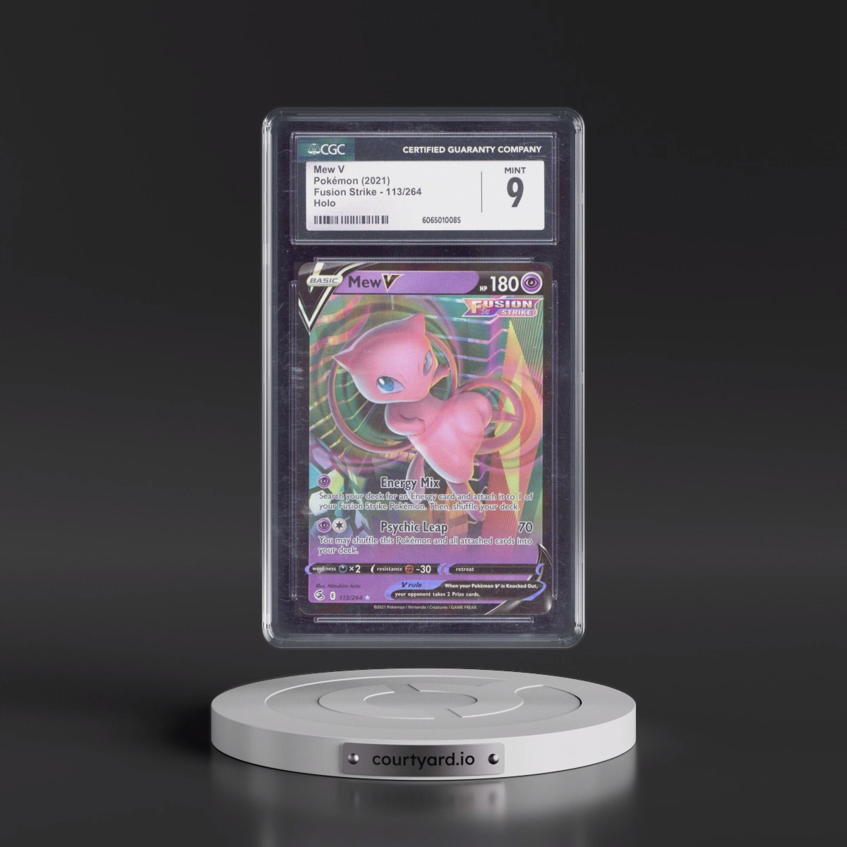2019 Fusion Strike #113/264 Mew V - Holo (CGC 9 MINT)
