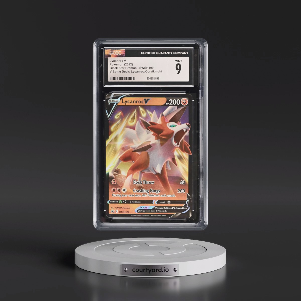 2017 Black Star Promos - Sword & Shield #SWSH199 Lycanroc V - Lycanroc V Battle Deck (Holo) (CGC 9 MINT)