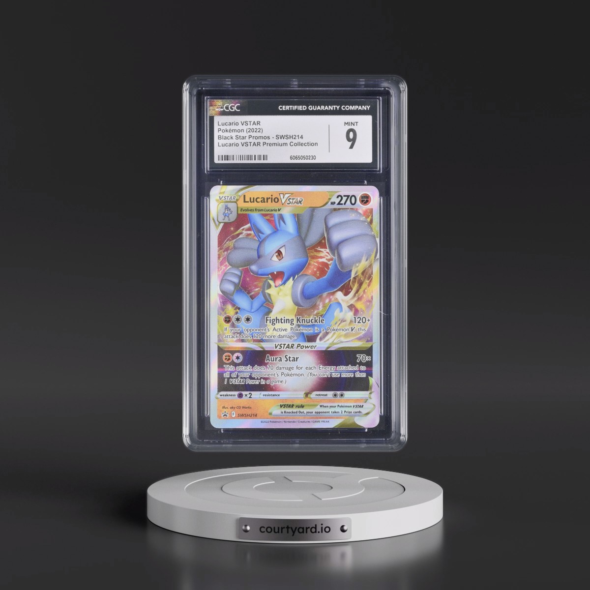2017 Black Star Promos - Sword & Shield #SWSH214 Lucario VSTAR - Lucario VSTAR Premium Collection (Holo) (CGC 9 MINT)