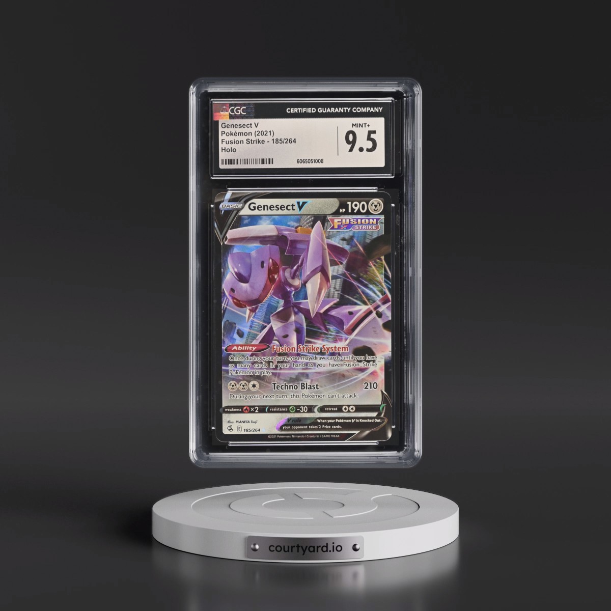 2019 Fusion Strike #185/264 Genesect V - Holo (CGC 9.5 MINT+)