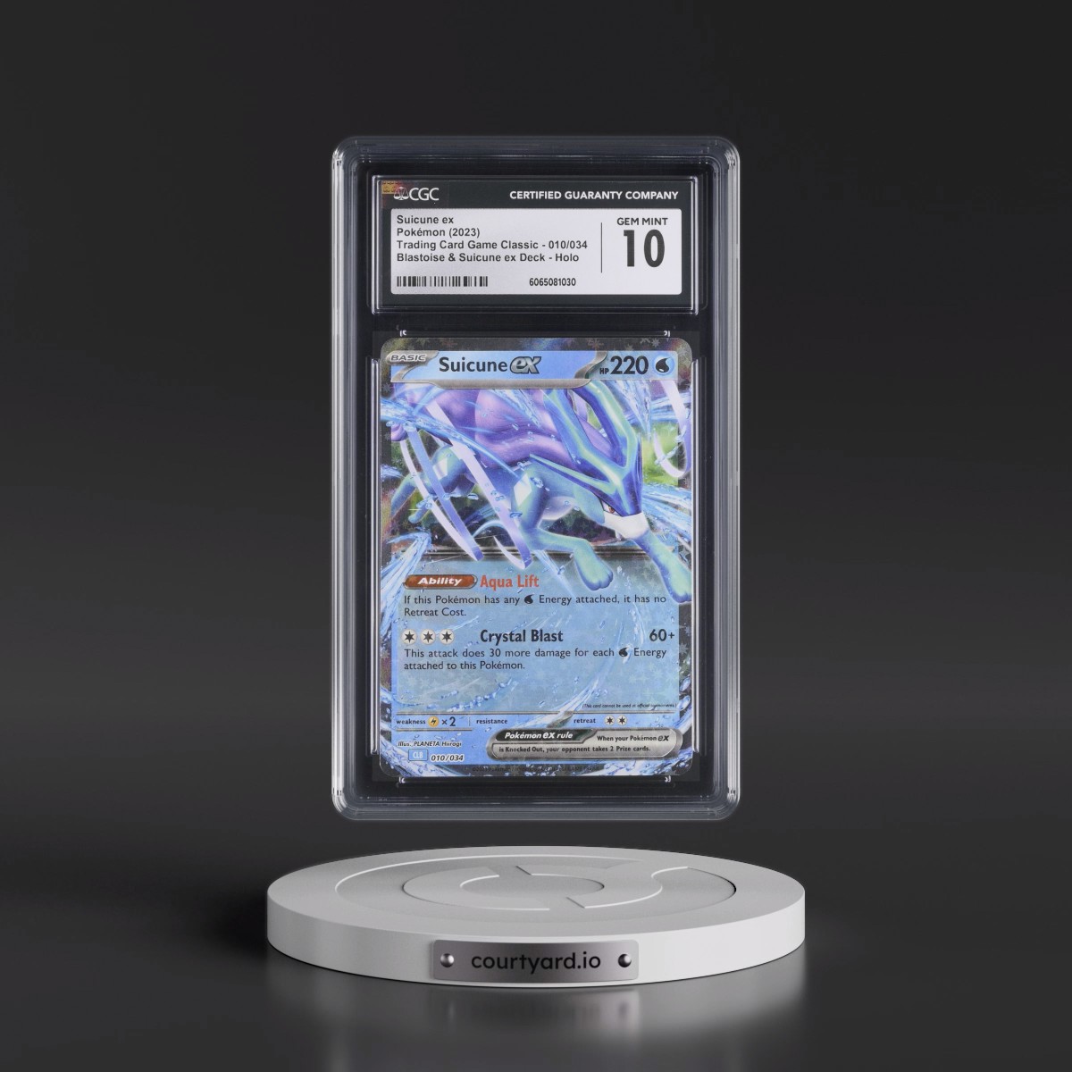 2023 Trading Card Game Classic - CLV, CLC, CLB #010/034 Suicune ex - Blastoise & Suicune ex Deck - CLB Holo (CGC 10 GEM MINT)