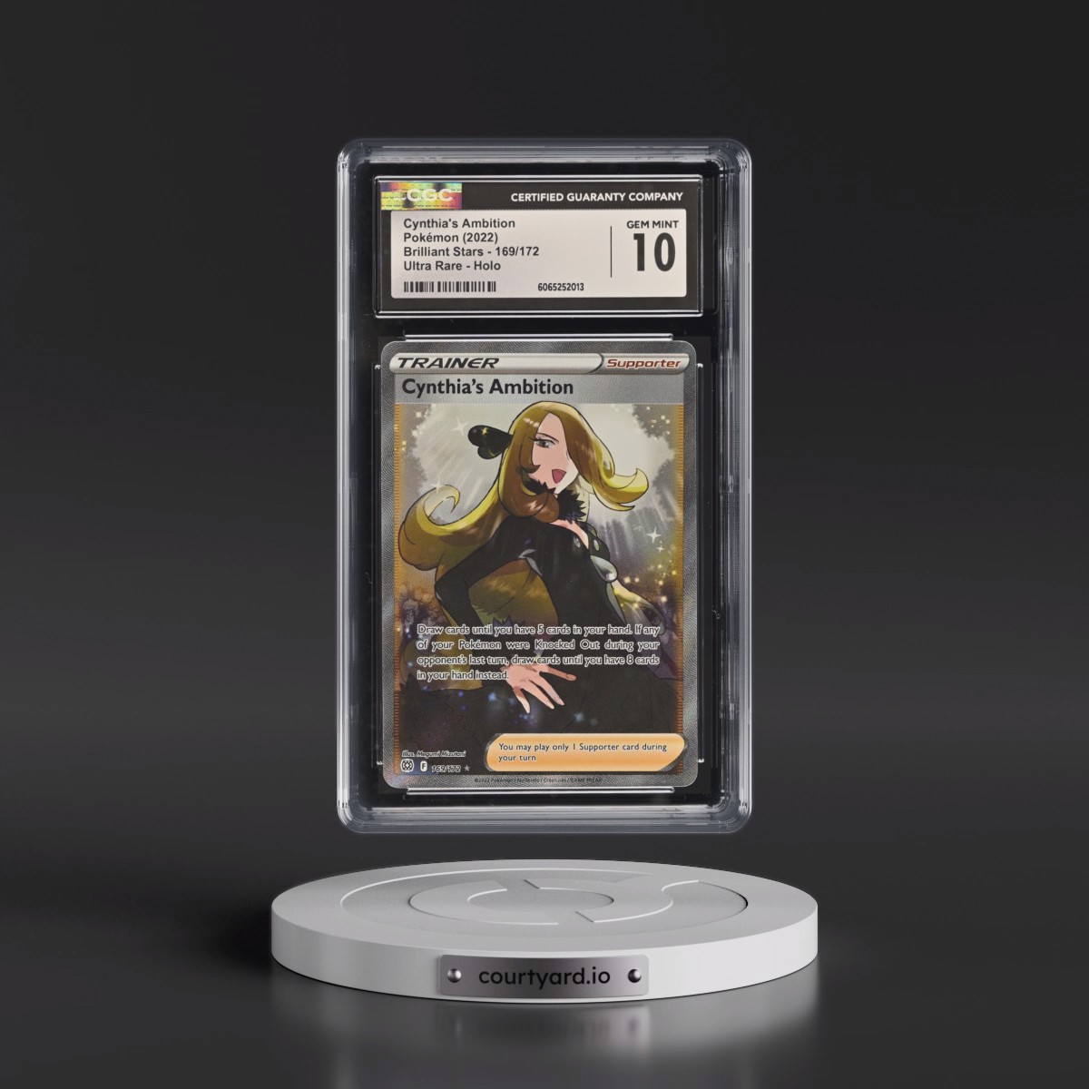 2022 Brilliant Stars #169/172 Cynthia's Ambition - Ultra Rare Holo (CGC 10 GEM MINT)