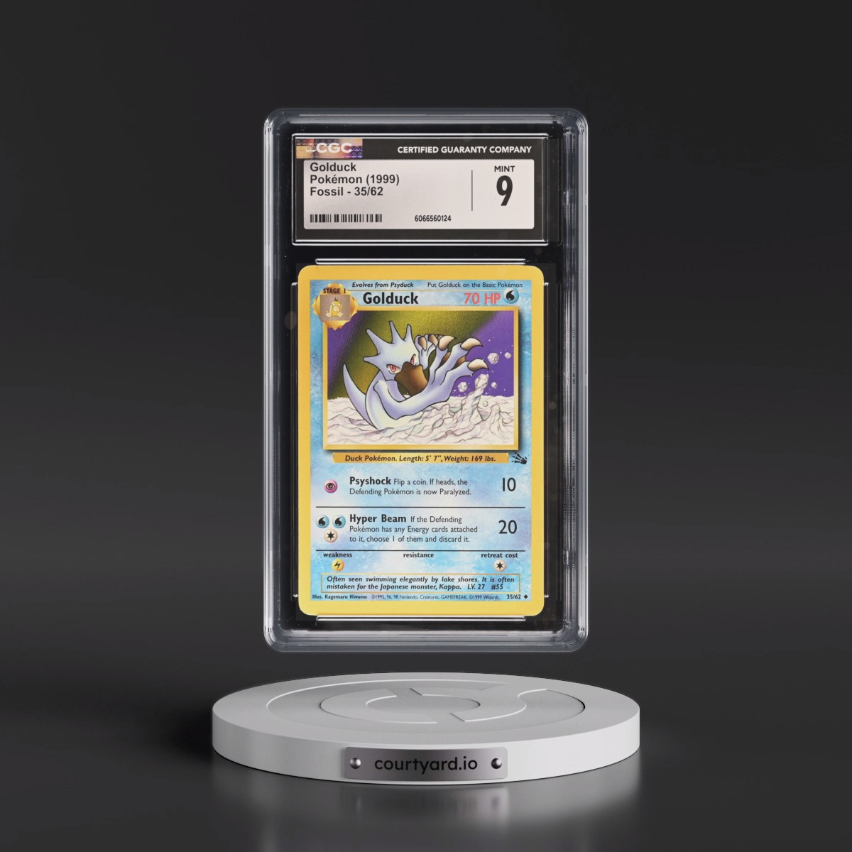 1999 Fossil #35/62 Golduck (CGC 9 MINT)