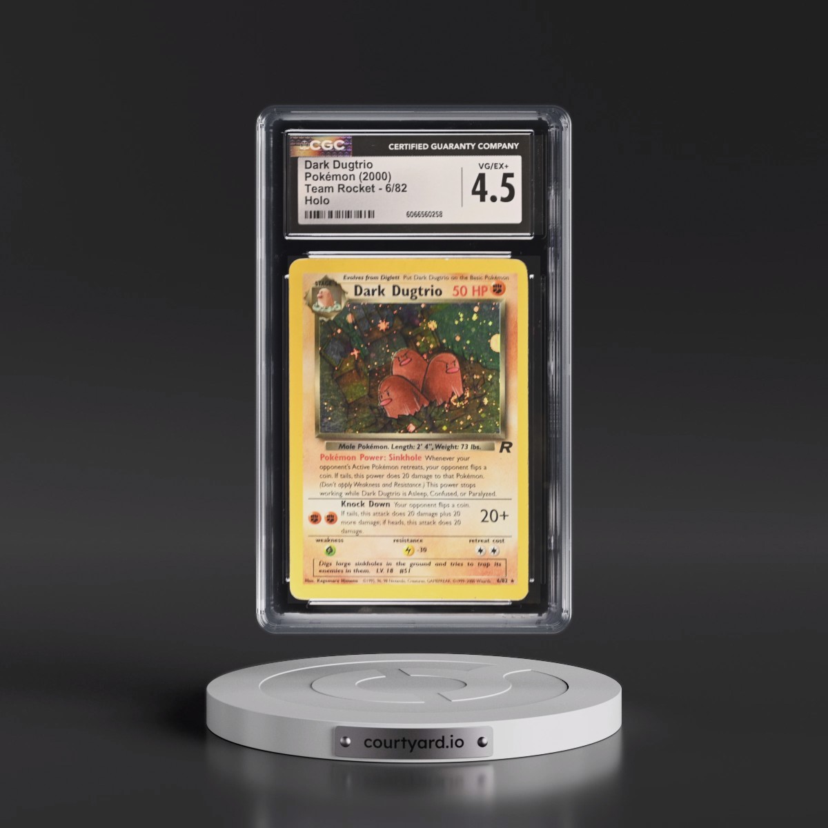 1999 Team Rocket Dark Dugtrio - Holo #6/82 CGC 4.5