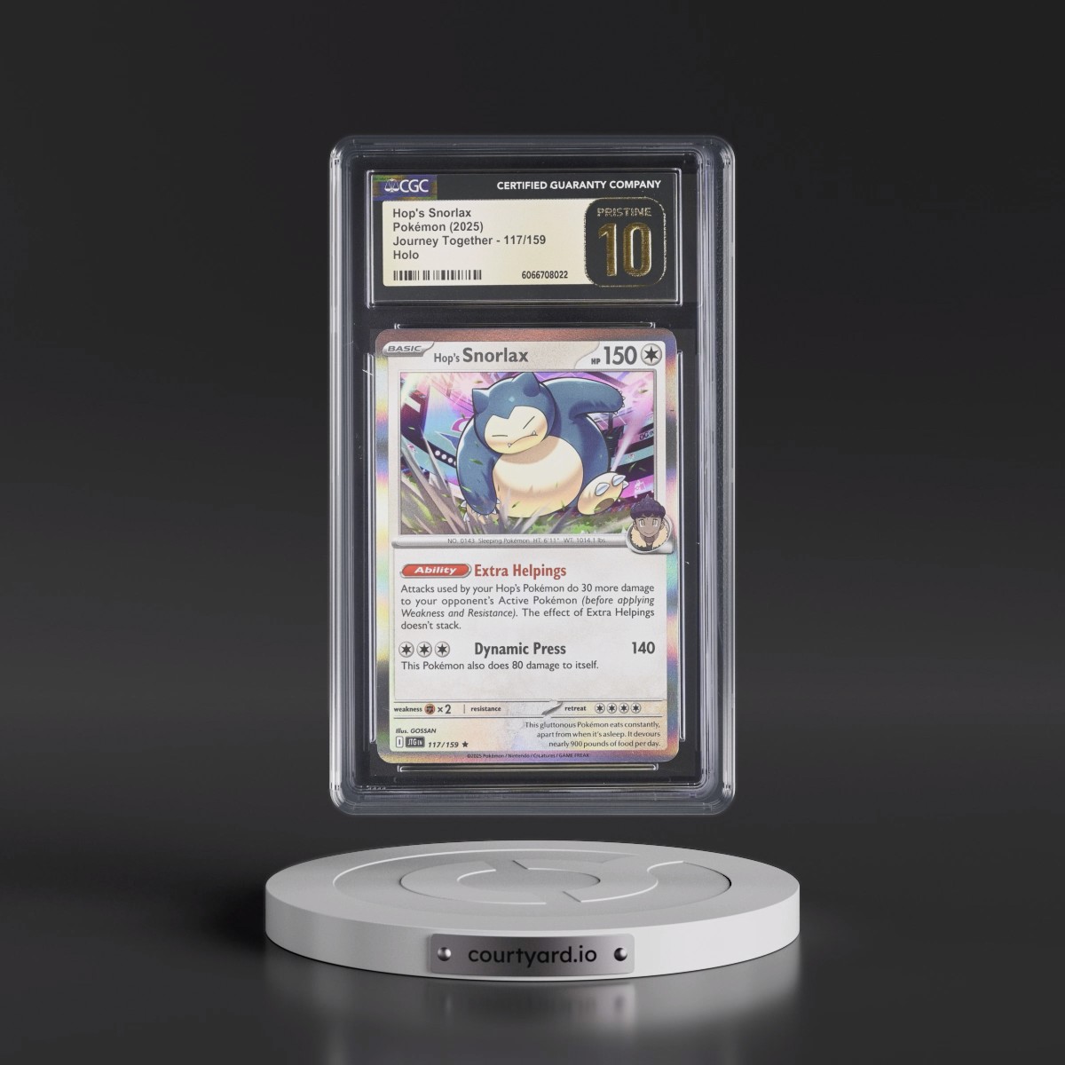 2024 Journey Together - JTG EN #117/159 Hop's Snorlax - Holo (CGC 10 PRISTINE)