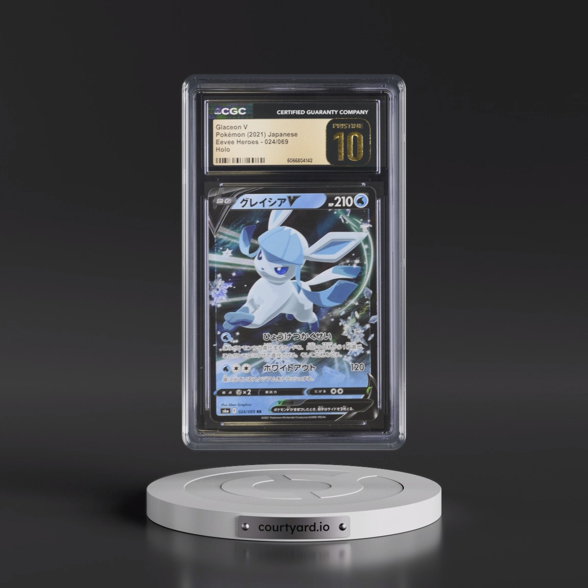 2021 Eevee Heroes #024/069 Glaceon V - Holo (CGC 10 PRISTINE)