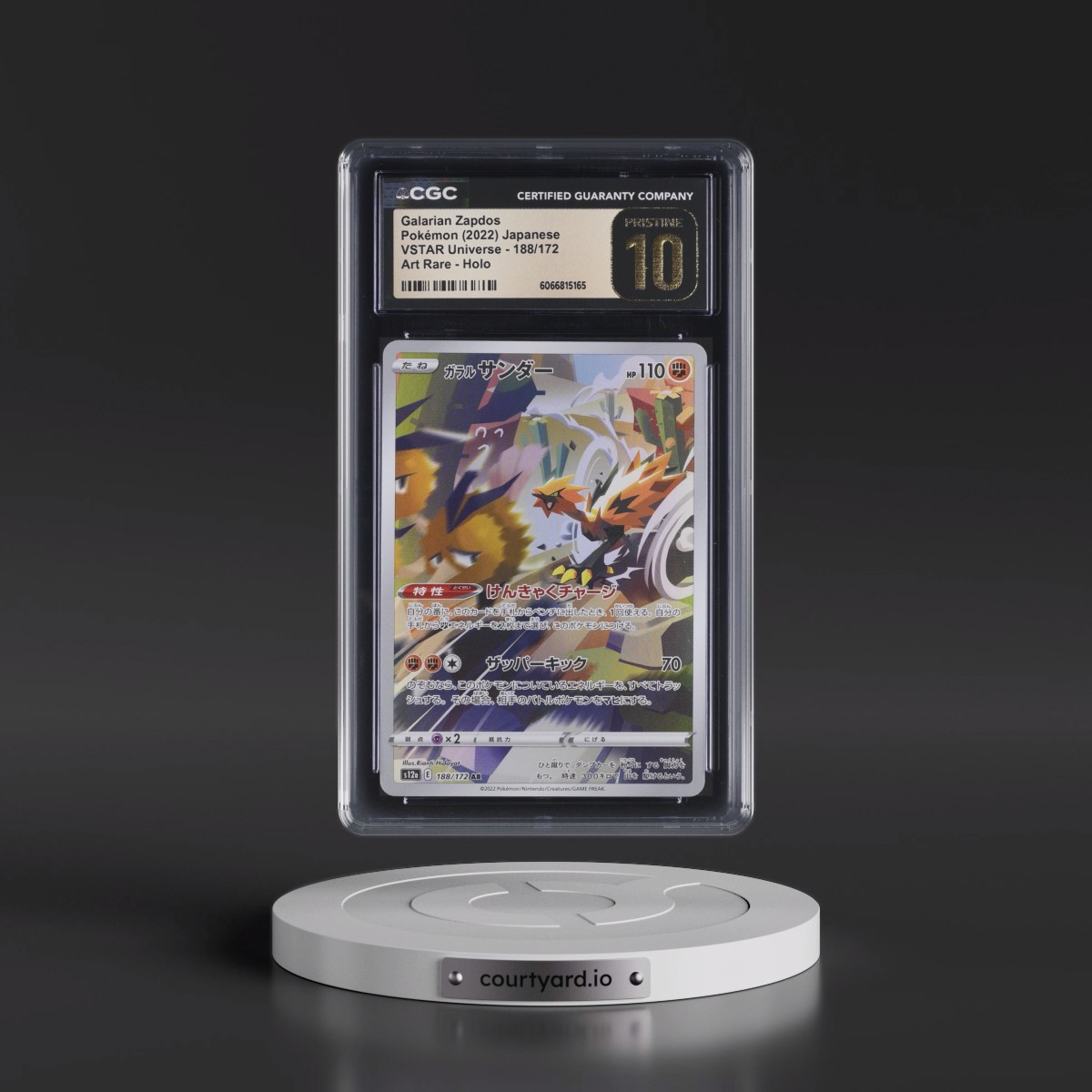 2022 VSTAR Universe #188/172 Galarian Zapdos - Art Rare Holo (CGC 10 PRISTINE)