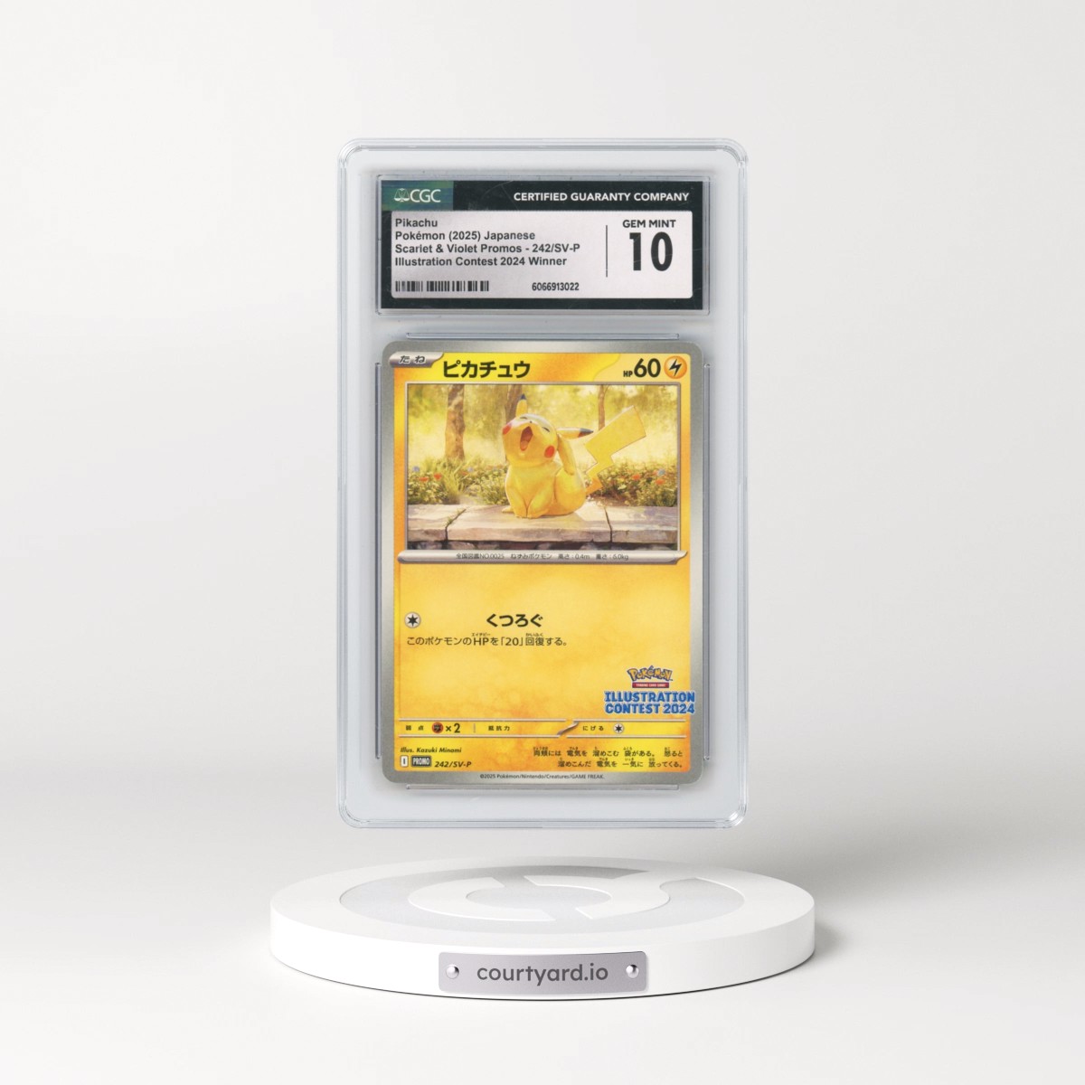 2025 Pokémon SV-P Promo #242 Pikachu - Illustration Contest 2024 (CGC 10 GEM MINT)