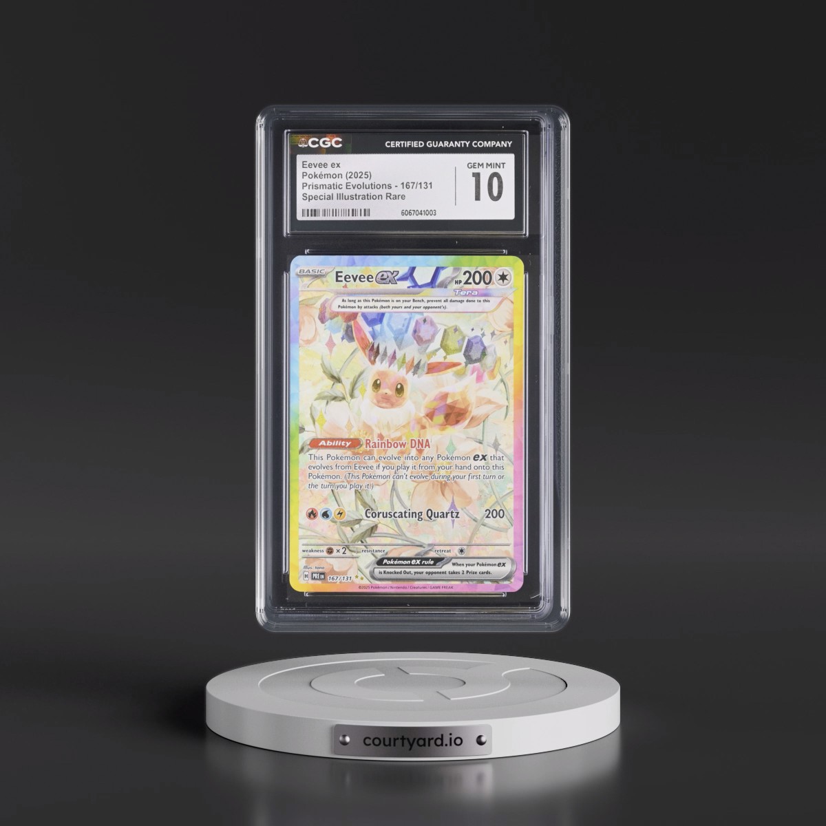 2024 Prismatic Evolutions - PRE EN #167/131 Eevee ex - Special Illustration Rare (Holo) (CGC 10 GEM MINT)