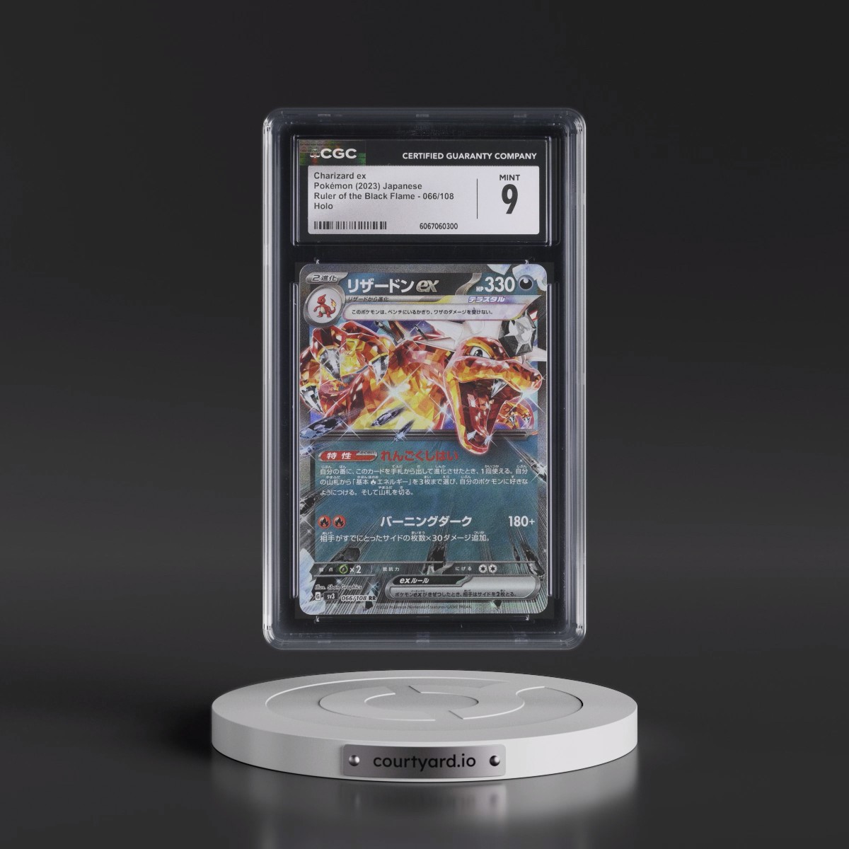 2023 Ruler of the Black Flame #066/108 Charizard ex - Holo (CGC 9 MINT)
