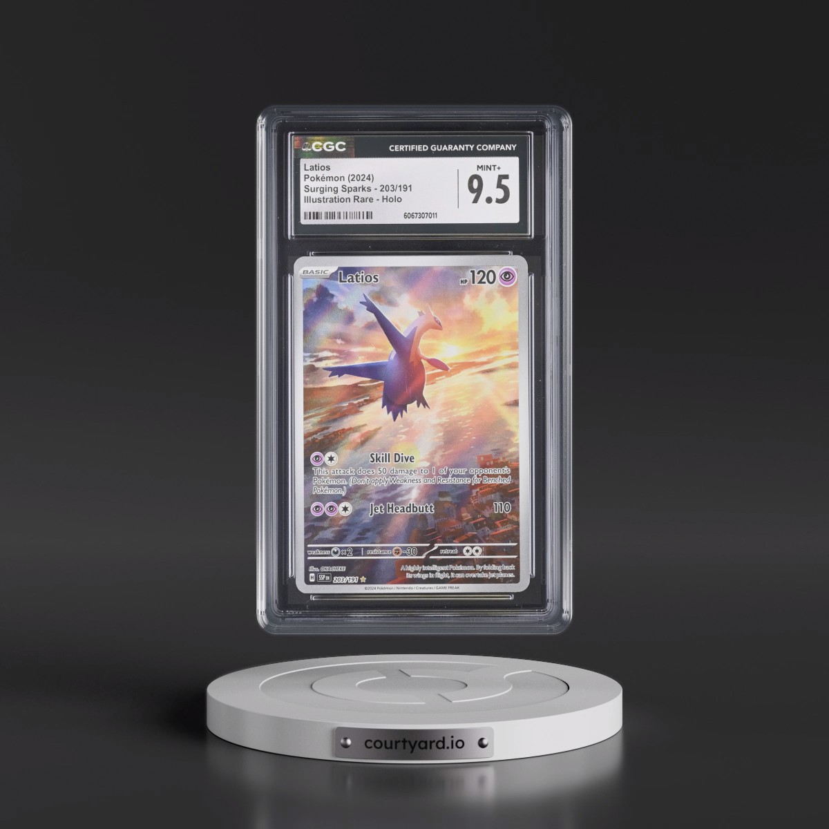 2024 Surging Sparks - SSP EN #203/191 Latios - Illustration Rare Holo (CGC 9.5 MINT+)