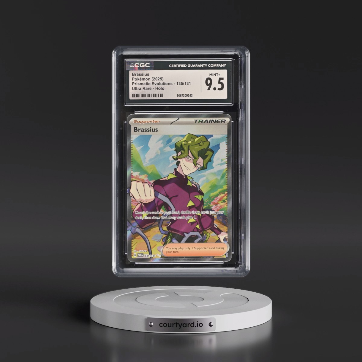 2024 Prismatic Evolutions - PRE EN #135/131 Brassius - Ultra Rare Holo (CGC 9.5 MINT+)