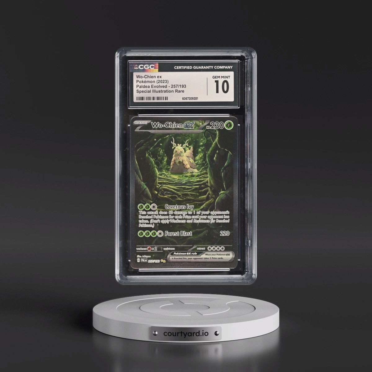 2023 Paldea Evolved - PAL EN #257/193 Wo-Chien ex - Special Illustration Rare (Holo) (CGC 10 GEM MINT)