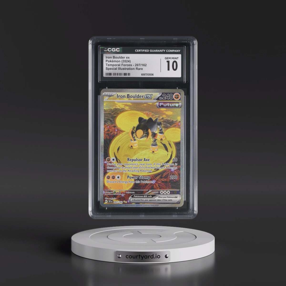 2023 Temporal Forces - TEF EN #207/162 Iron Boulder ex - Special Illustration Rare (CGC 10 GEM MINT)