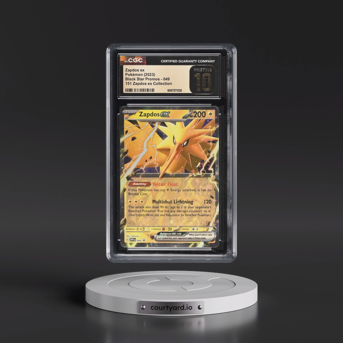 2023 Black Star Promos - Scarlet & Violet SVP EN #049 Zapdos ex - 151 Zapdos ex Collection (Holo) (CGC 10 PRISTINE)