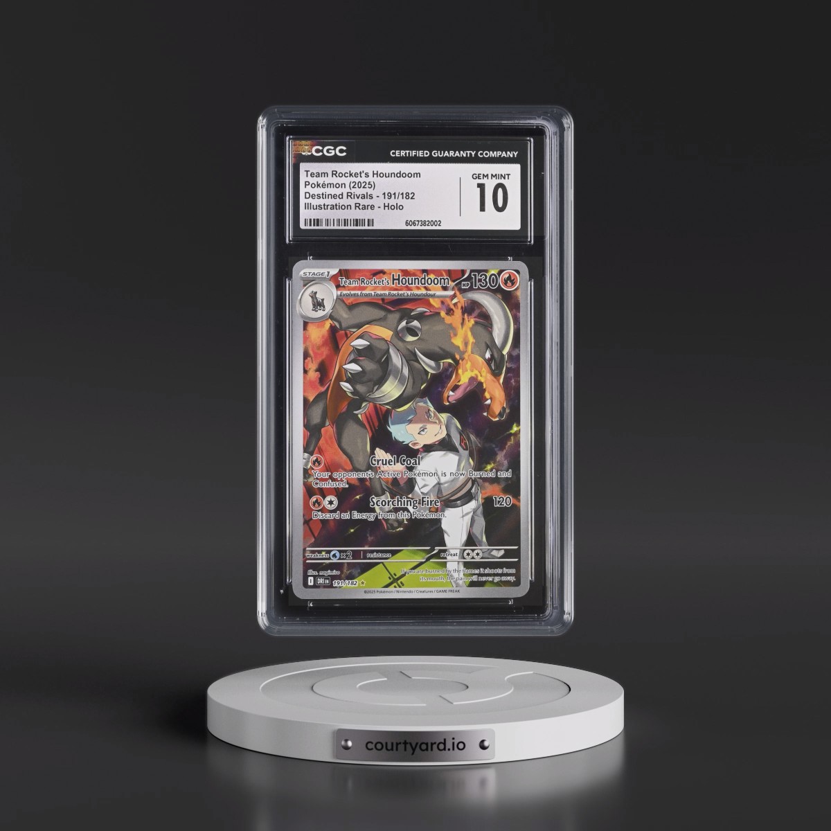 2025 Pokémon Dri EN-Destined Rivals #191 Team Rocket's Houndoom - Illustration Rare (CGC 10 GEM MINT)