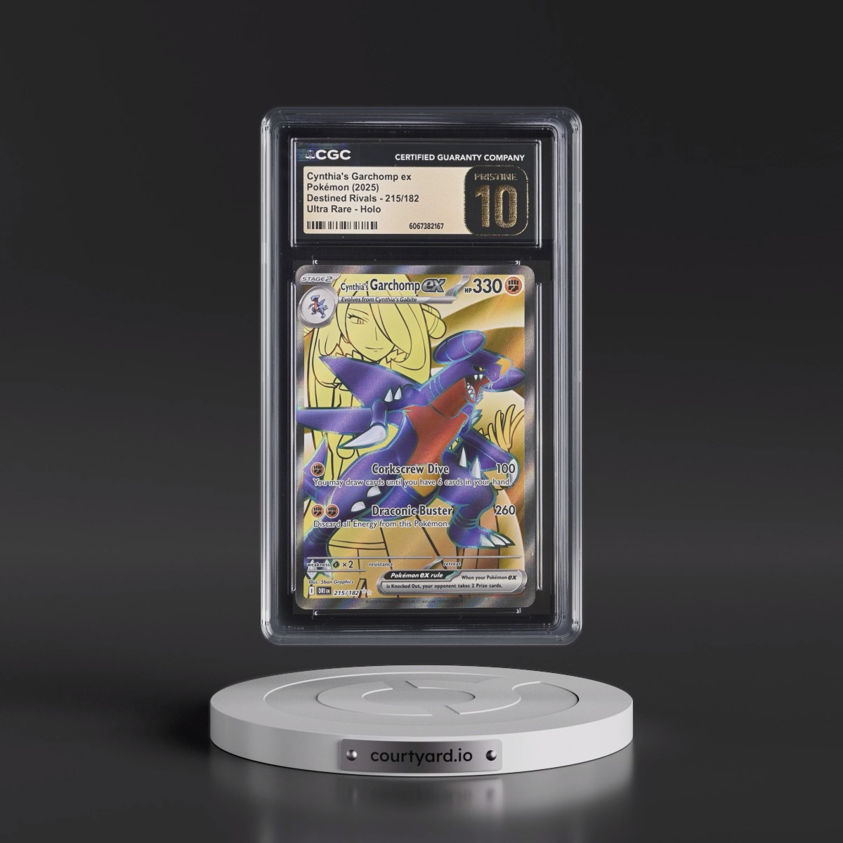 2025 Destined Rivals - DRI EN #215/182 Cynthia's Garchomp ex - Ultra Rare Holo (CGC 10 PRISTINE)