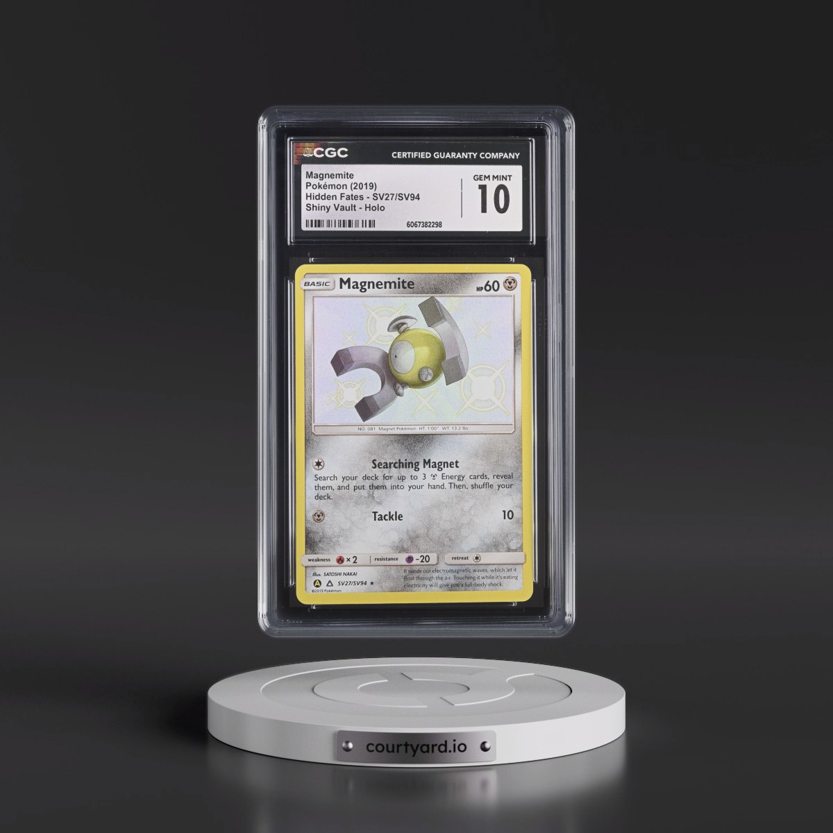 2019 Hidden Fates #SV27/SV94 Magnemite - Shiny Vault Holo (CGC 10 GEM MINT)