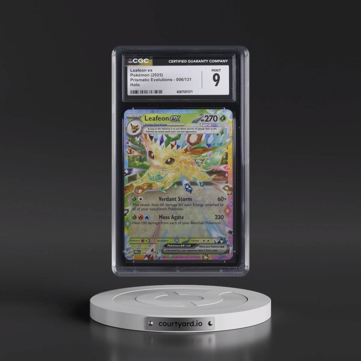 2024 Prismatic Evolutions - PRE EN Leafeon ex - Holo #006/131 CGC 9