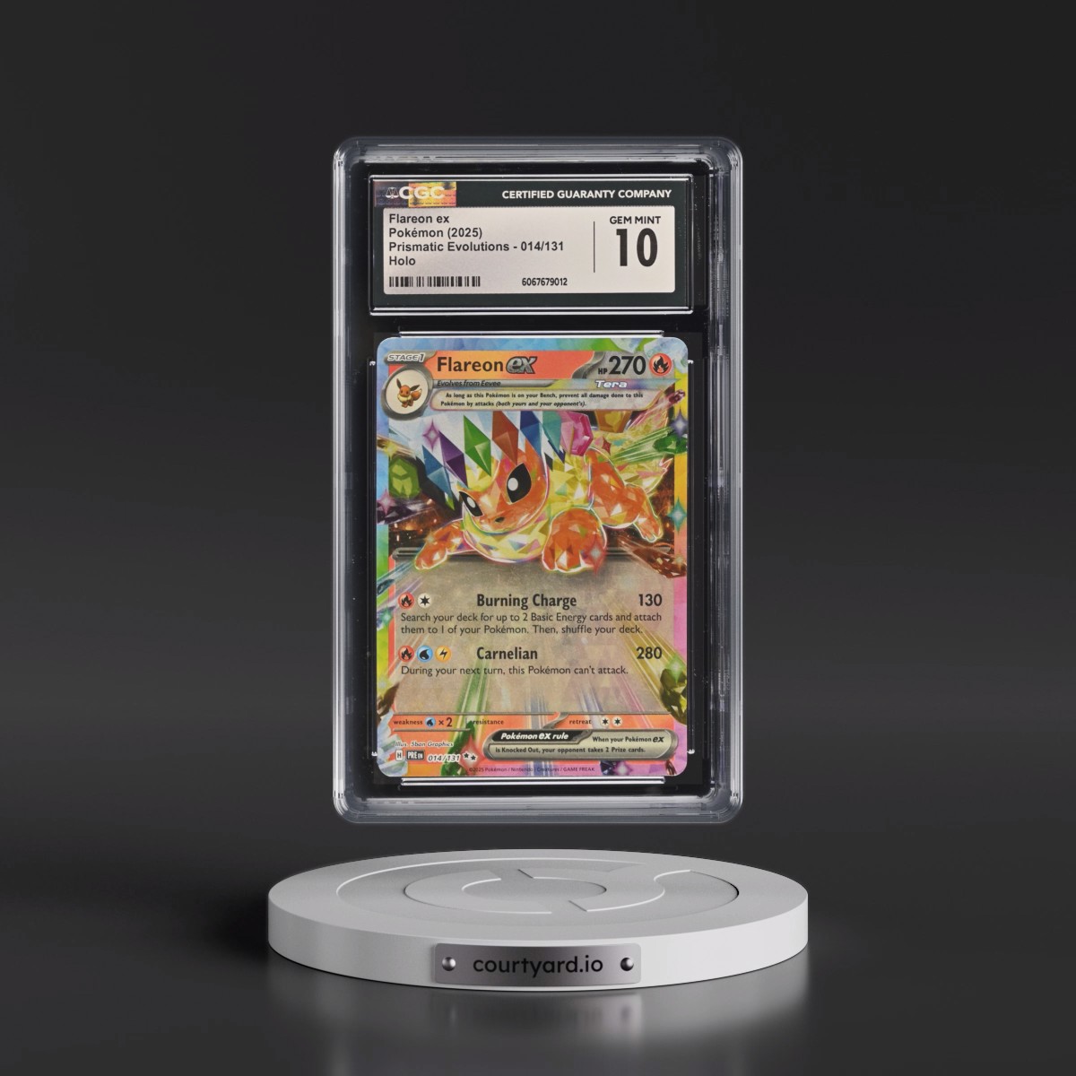 2024 Prismatic Evolutions - PRE EN #014/131 Flareon ex - Holo (CGC 10 GEM MINT)