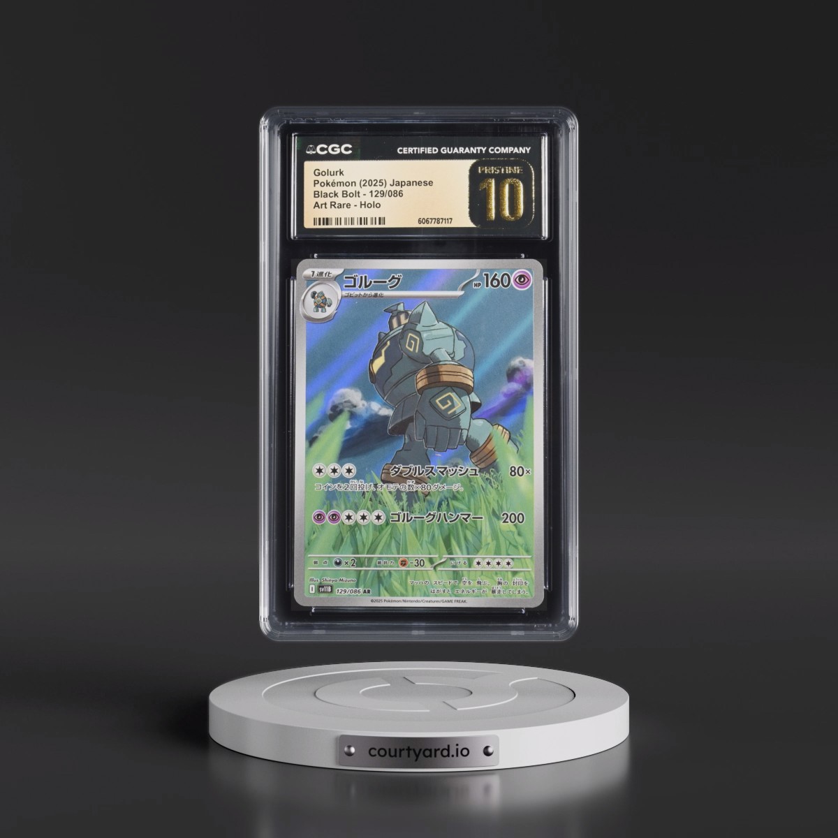 2025 Black Bolt - sv11B #129/086 Golurk - Art Rare Holo (CGC 10 PRISTINE)