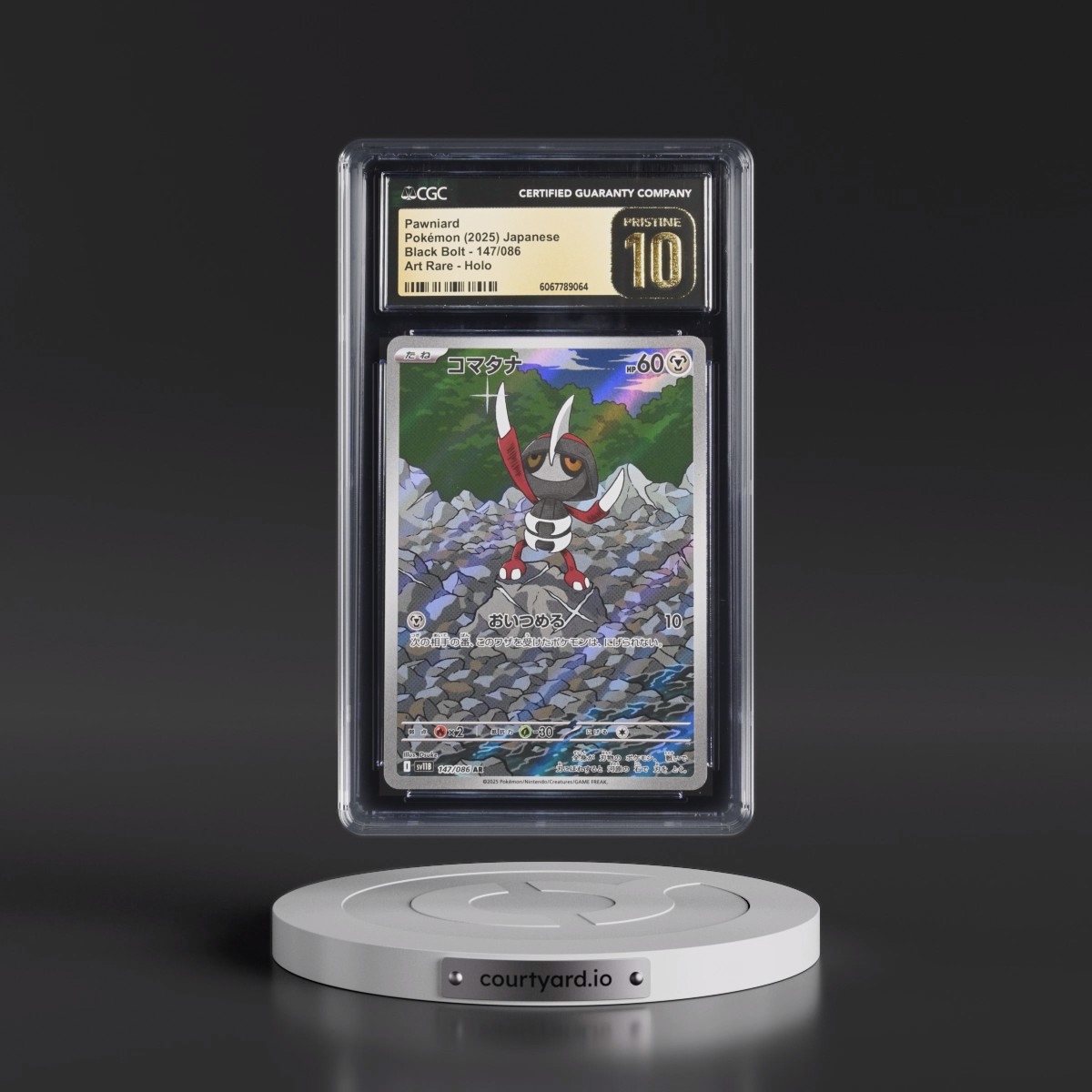 2025 Black Bolt - sv11B #147/086 Pawniard - Art Rare Holo (CGC 10 PRISTINE)
