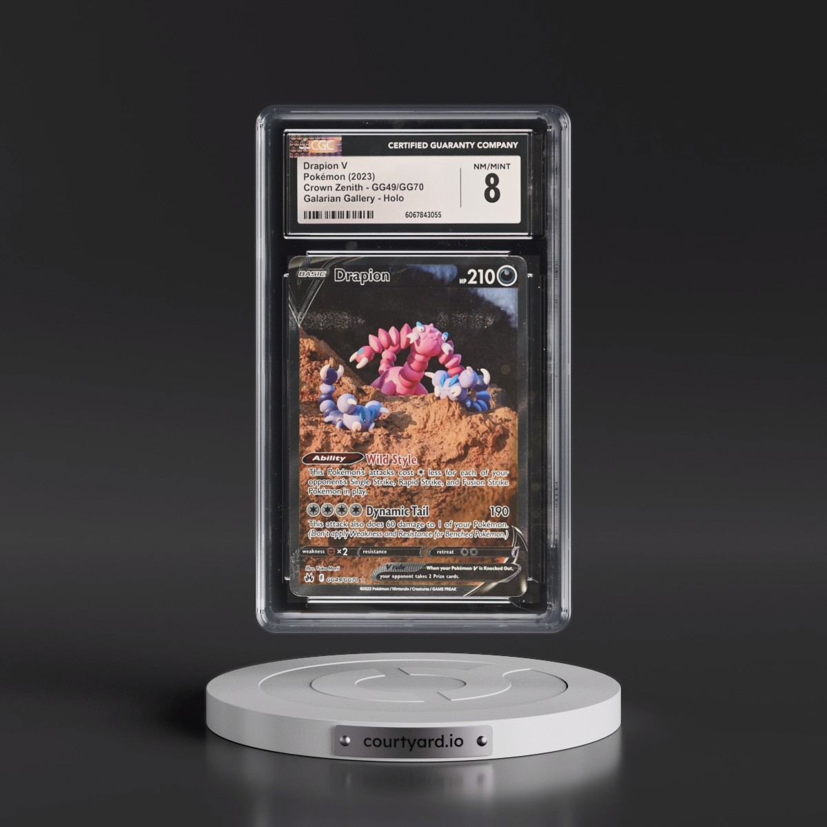 2023 Crown Zenith #GG49/GG70 Drapion V - Galarian Gallery Holo (CGC 8 NM-MT)