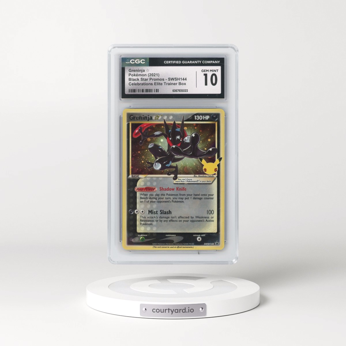 2017 Black Star Promos - Sword & Shield #SWSH144 Greninja â - Celebrations Elite Trainer Box (Cosmos Holo) (CGC 10 GEM MINT)