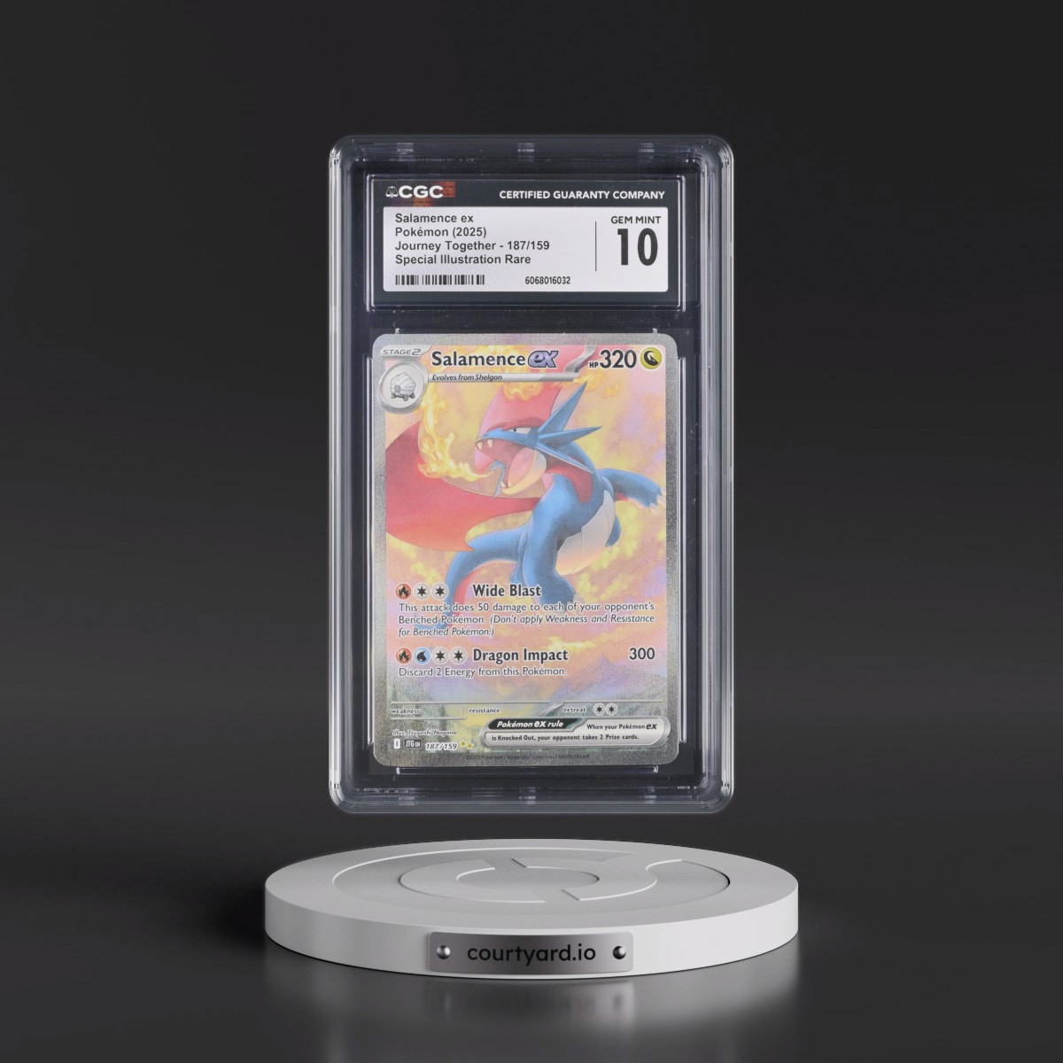 2024 Journey Together - JTG EN #187/159 Salamence ex - Special Illustration Rare (Holo) (CGC 10 GEM MINT)