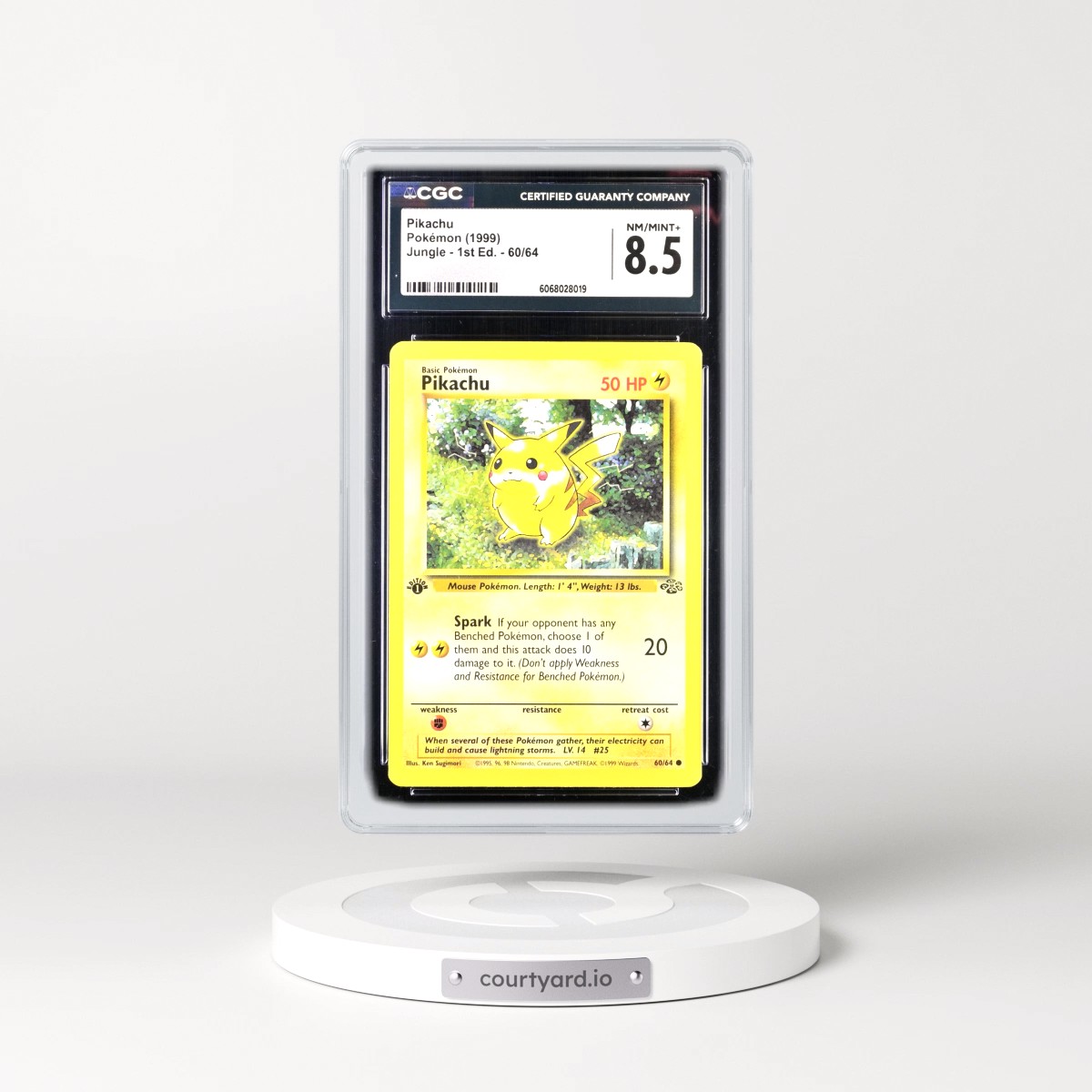 1999 Jungle #60/64 Pikachu - 1st Edition 1st Edition (CGC 8.5 NM-MT+)