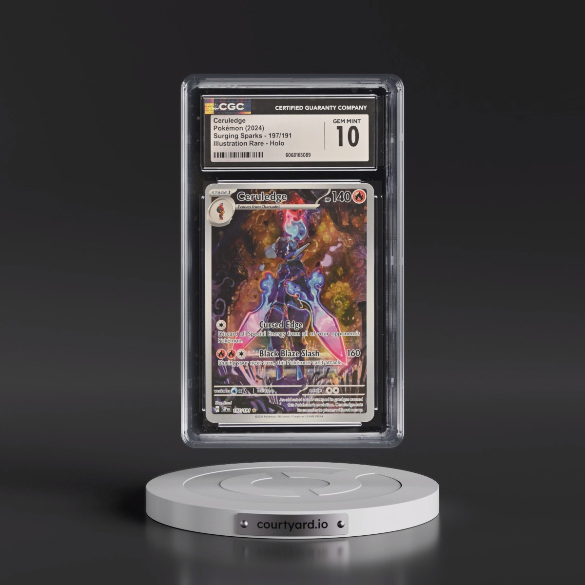 2024 Surging Sparks - SSP EN #197/191 Ceruledge - Illustration Rare Holo (CGC 10 GEM MINT)