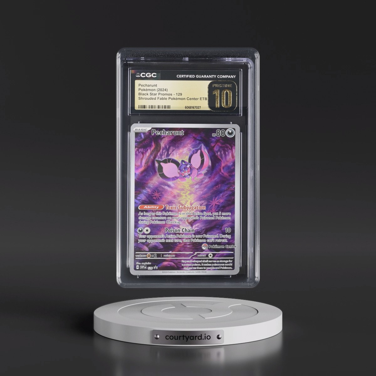 2023 Black Star Promos - Scarlet & Violet SVP EN Pecharunt - Shrouded Fable Pokémon Center ETB (Holo) #129 CGC 10