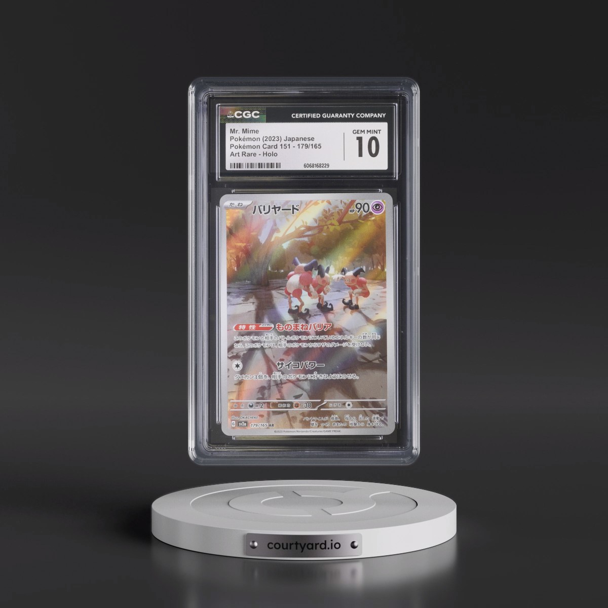 2023 Pokémon Card 151 #179/165 Mr. Mime - Art Rare Holo (CGC 10 GEM MINT)