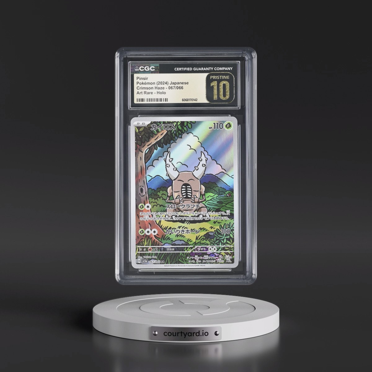 2024 Crimson Haze #067/066 Pinsir - Art Rare Holo (CGC 10 PRISTINE)