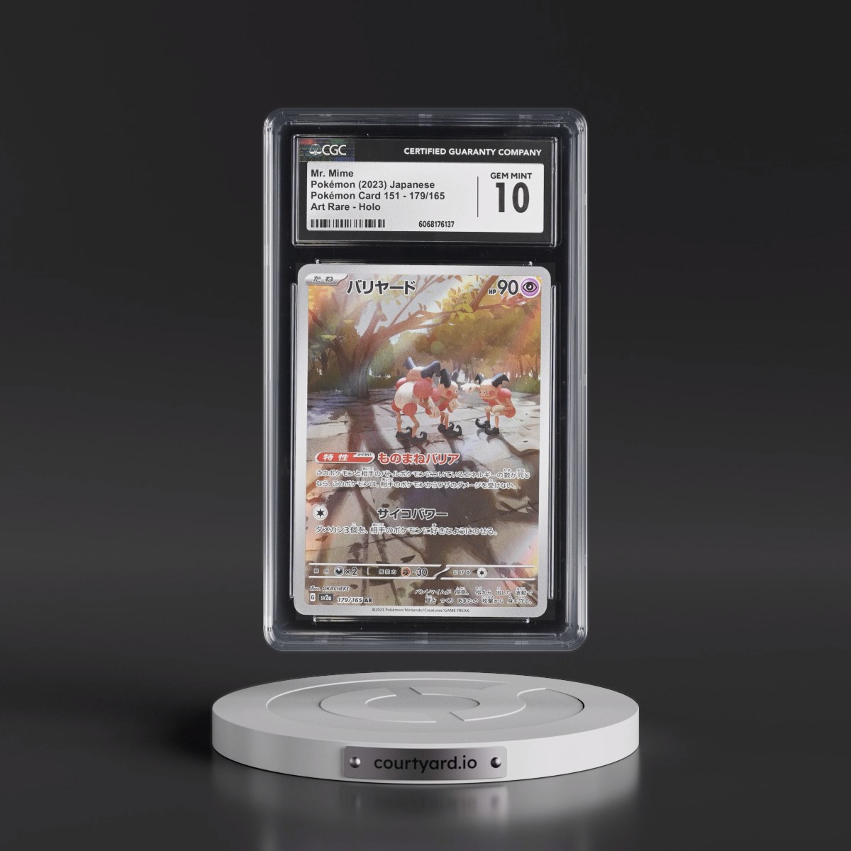 2023 Pokémon Card 151 #179/165 Mr. Mime - Art Rare Holo (CGC 10 GEM MINT)