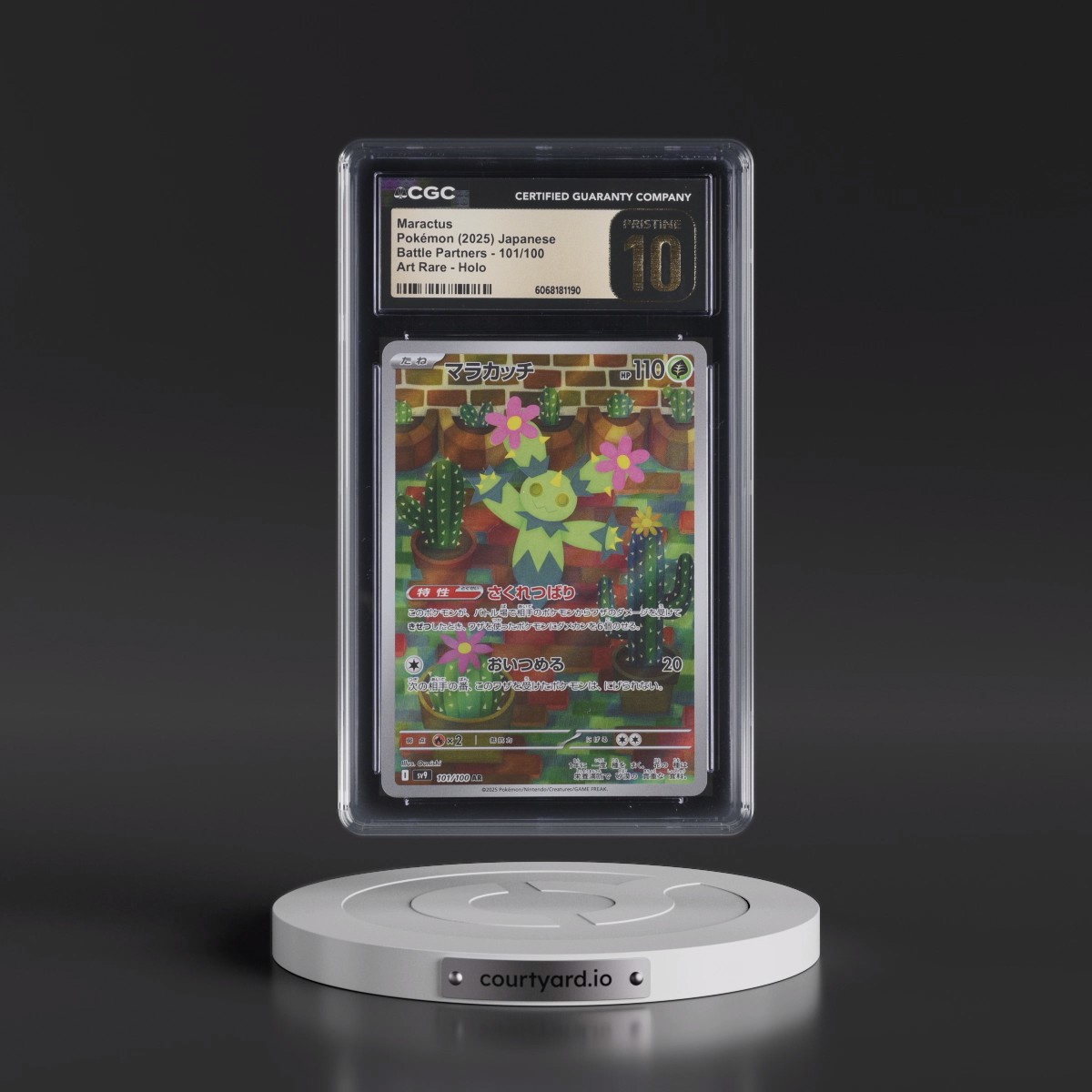 2025 Battle Partners - sv9 #101/100 Maractus - Art Rare Holo (CGC 10 PRISTINE)
