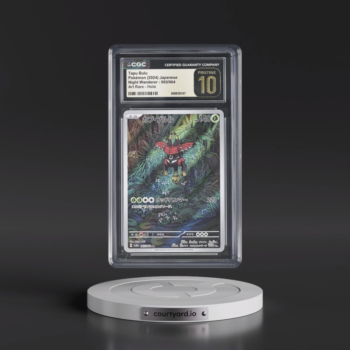 2024 Night Wanderer #065/064 Tapu Bulu - Art Rare Holo (CGC 10 PRISTINE)