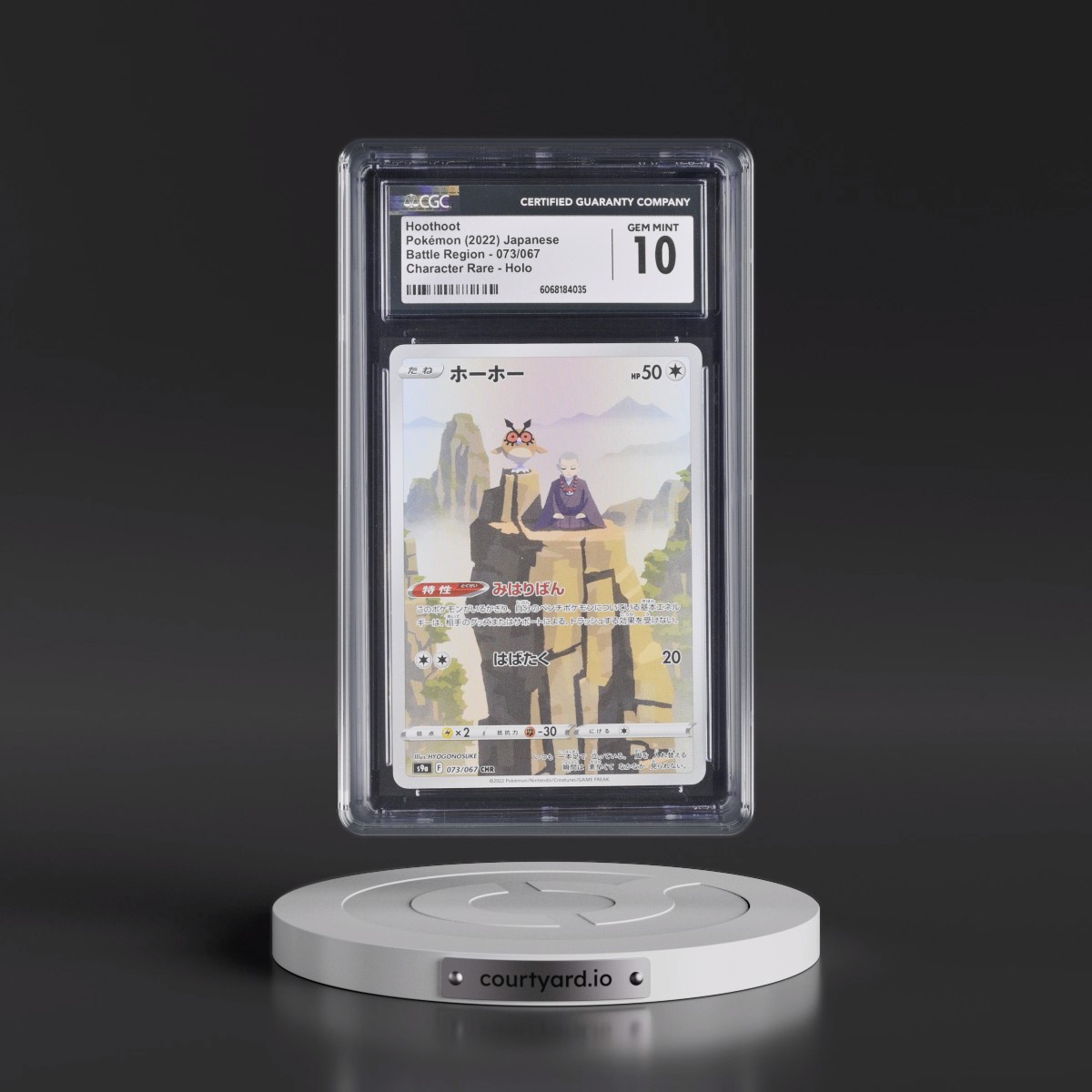 2022 Battle Region #073/067 Hoothoot - Character Rare Holo (CGC 10 GEM MINT)