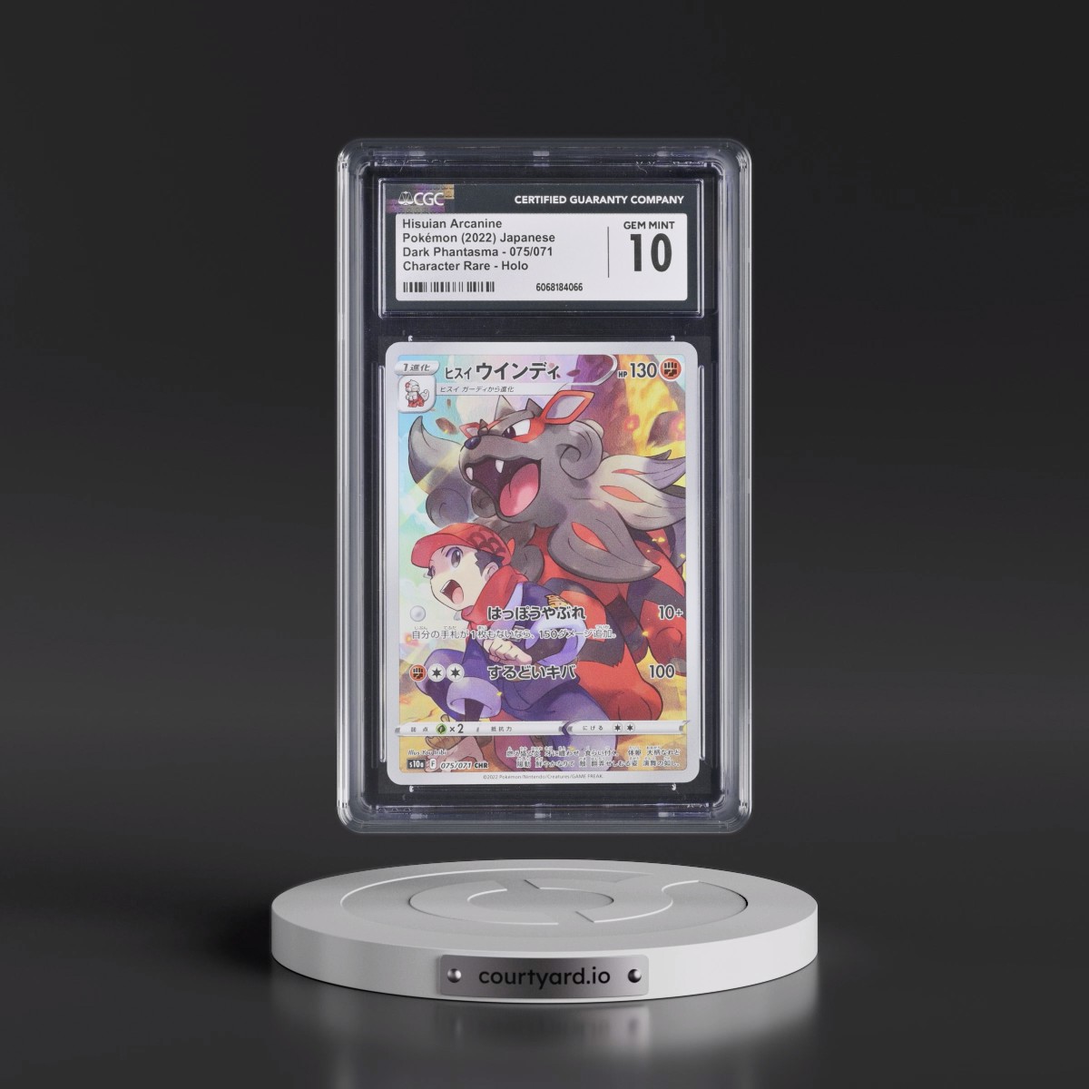 2021 Dark Phantasma #075/071 Hisuian Arcanine - Character Rare Holo (CGC 10 GEM MINT)