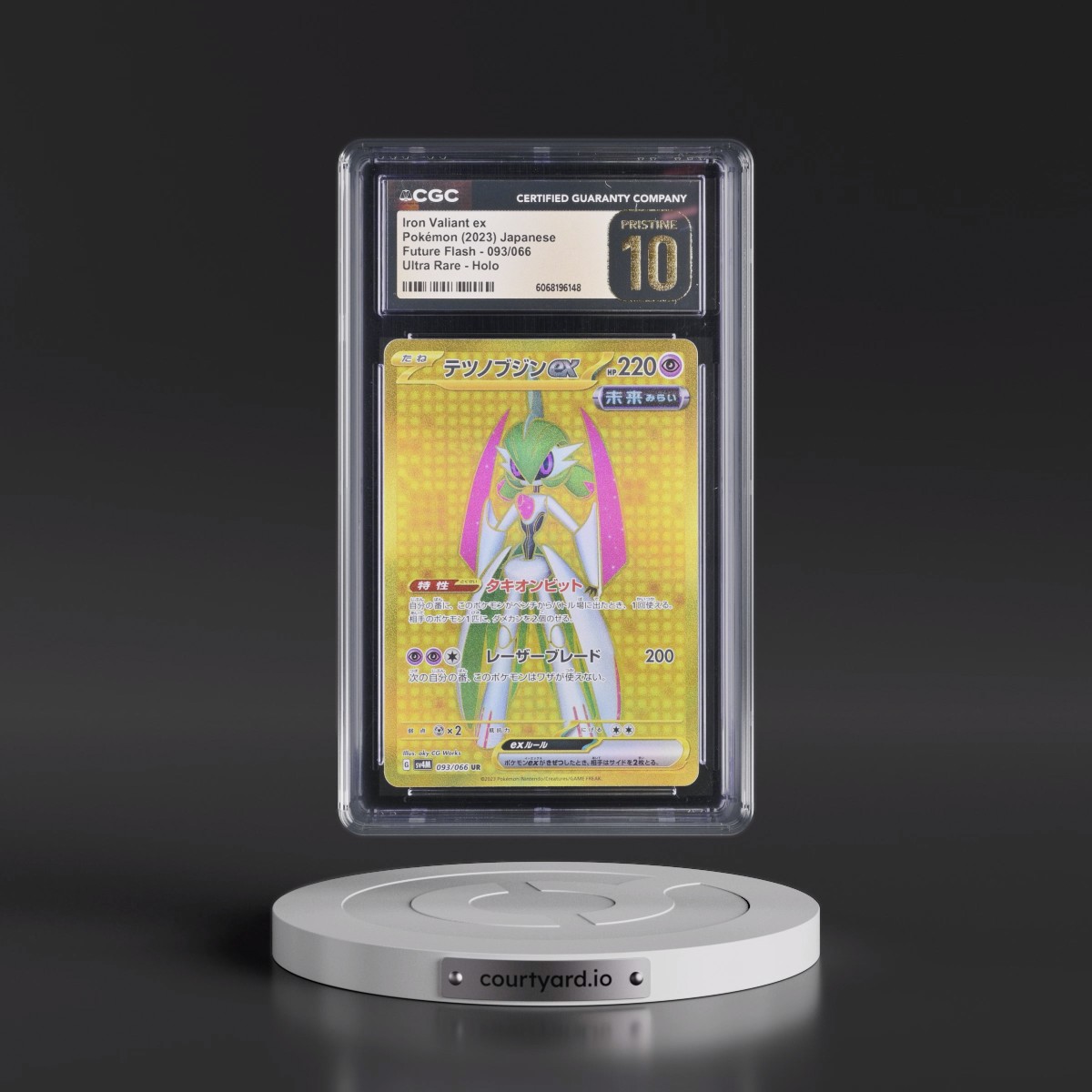 2023 Future Flash #093/066 Iron Valiant ex - Ultra Rare Holo (CGC 10 PRISTINE)