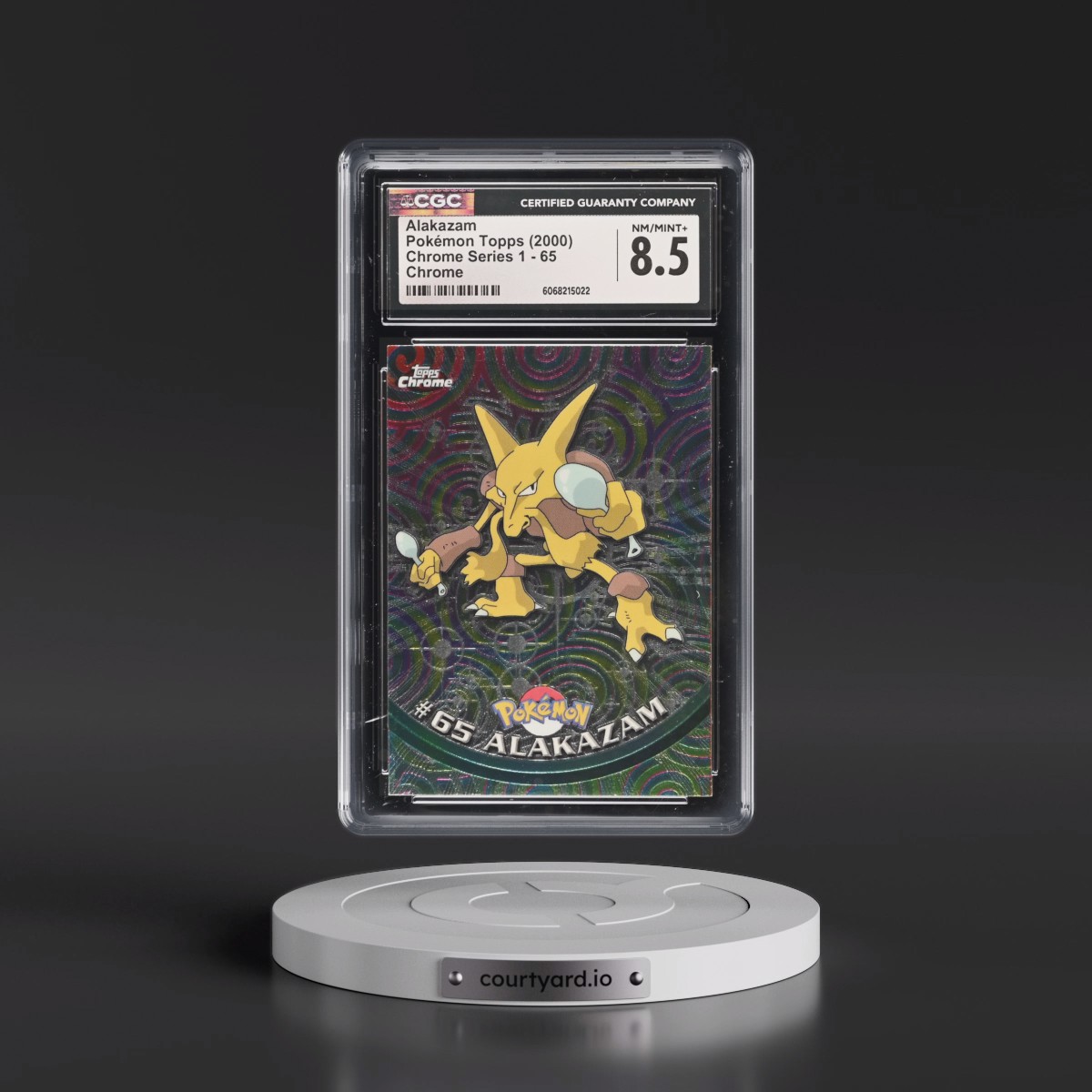 2000 Chrome Series 1 #65 Alakazam - Chrome (Topps Chrome Stamp on Front of Card) (CGC 8.5 NM-MT+)